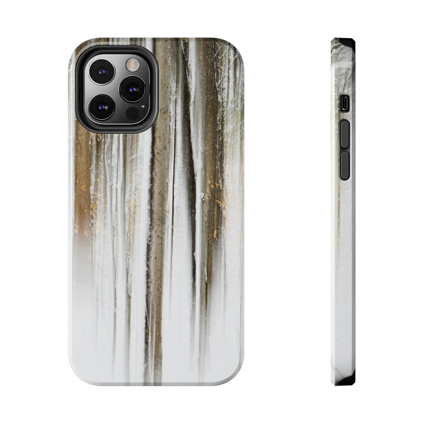 Impact Resistant Phone Case - Abstract Winter Forest