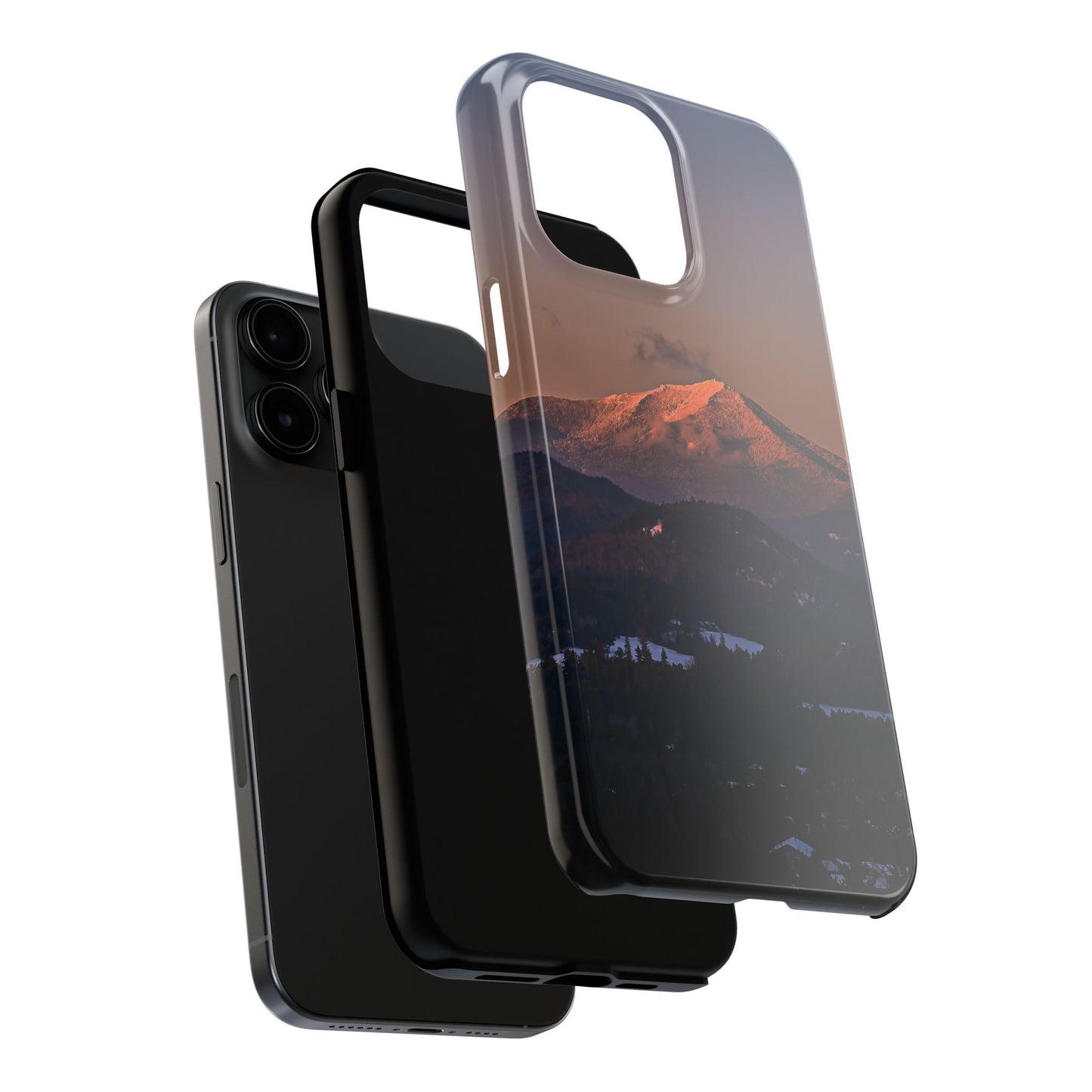 Impact Resistant Phone Case - Sundown in a Mountain Town