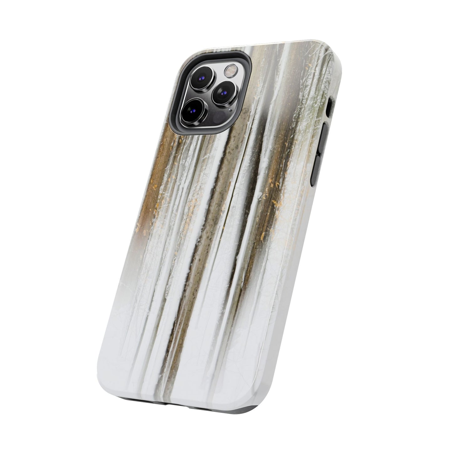 Impact Resistant Phone Case - Abstract Winter Forest
