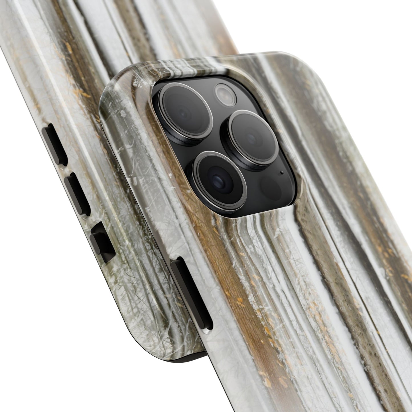 Impact Resistant Phone Case - Abstract Winter Forest