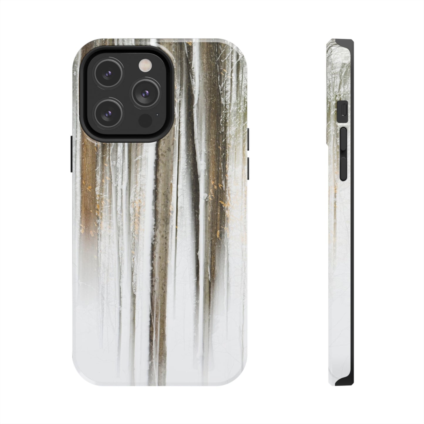 Impact Resistant Phone Case - Abstract Winter Forest
