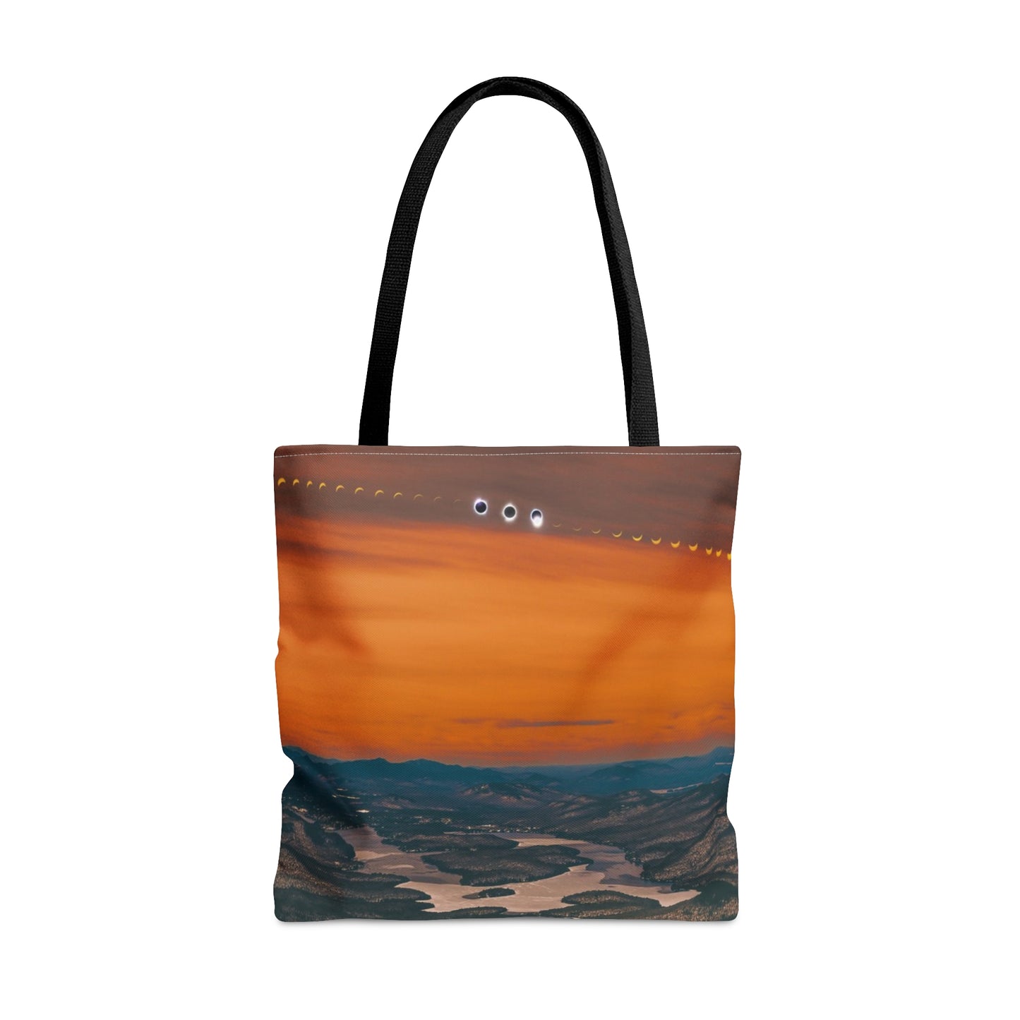 Tote Bag - 2024 Solar Eclipse over Lake Placid