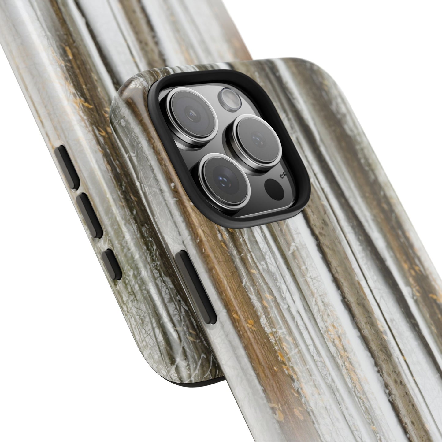 Impact Resistant Phone Case - Abstract Winter Forest