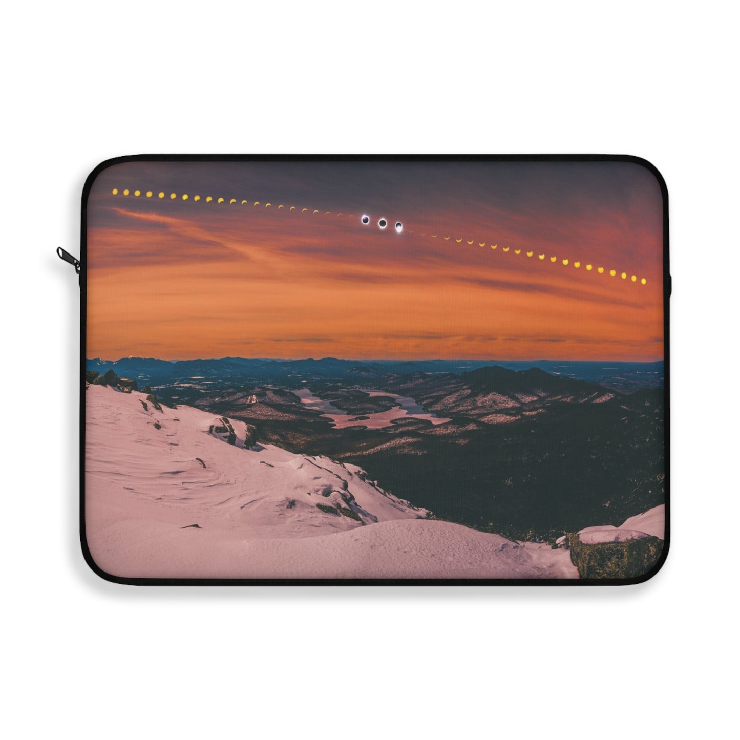 Laptop Sleeve - 2024 Solar Eclipse Timelapse over Lake Placid