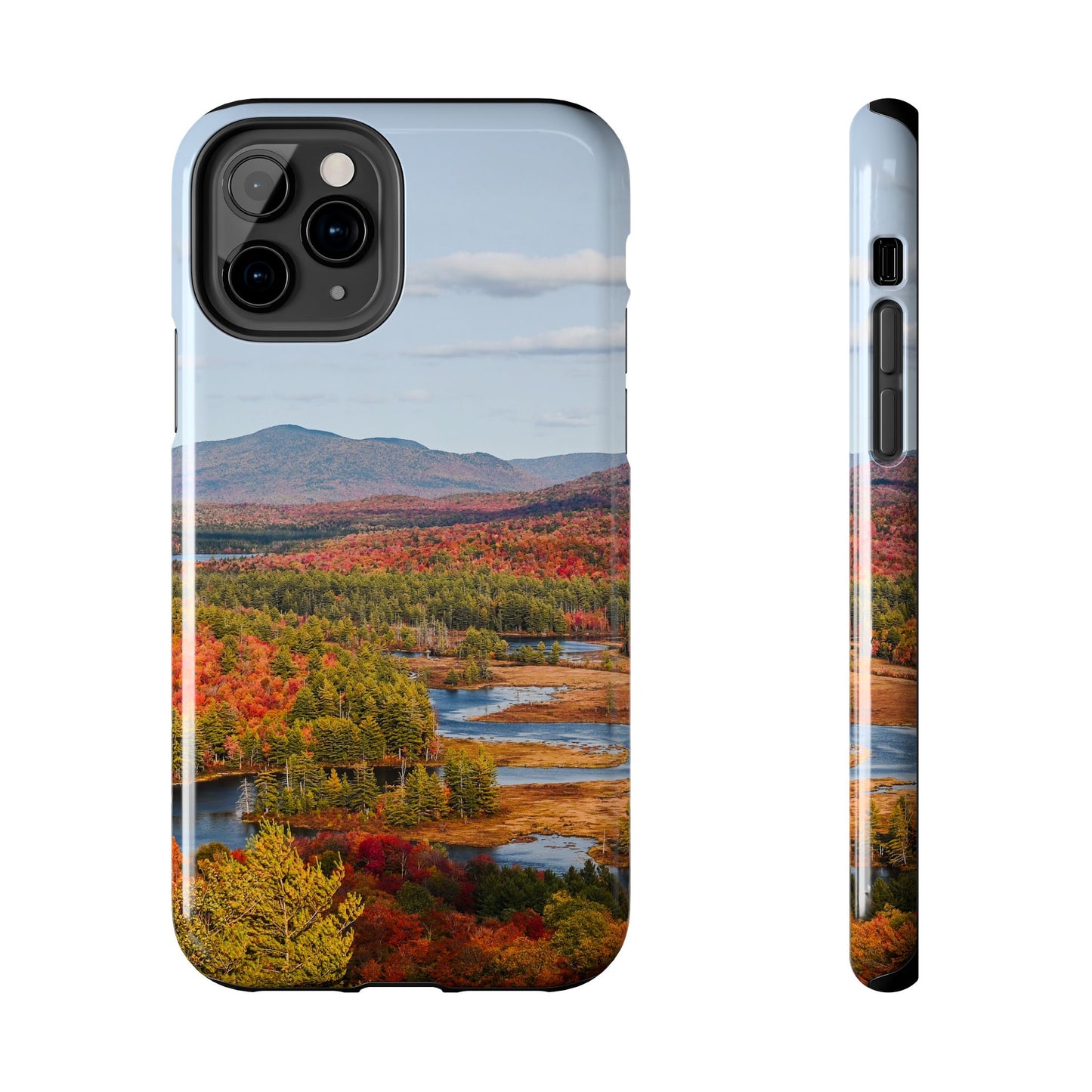 Impact Resistant Phone Case - Autumn Mountains & River