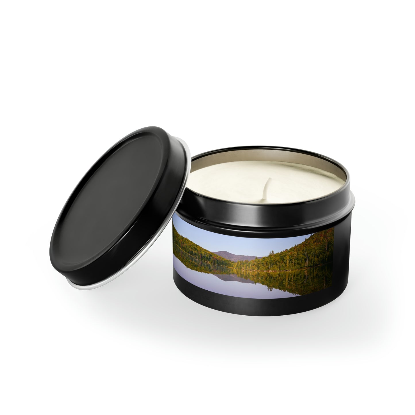 Heart Lake Morning Reflections - Tin Candle