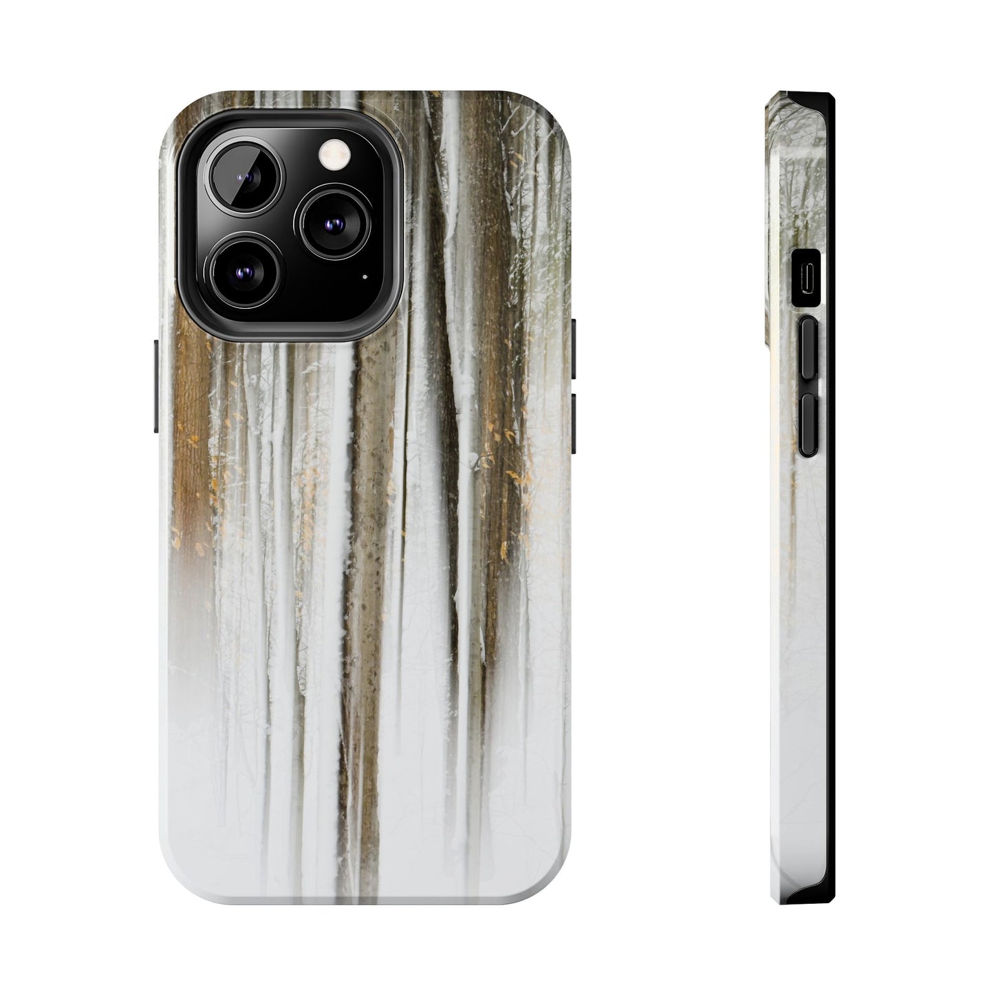 Impact Resistant Phone Case - Abstract Winter Forest