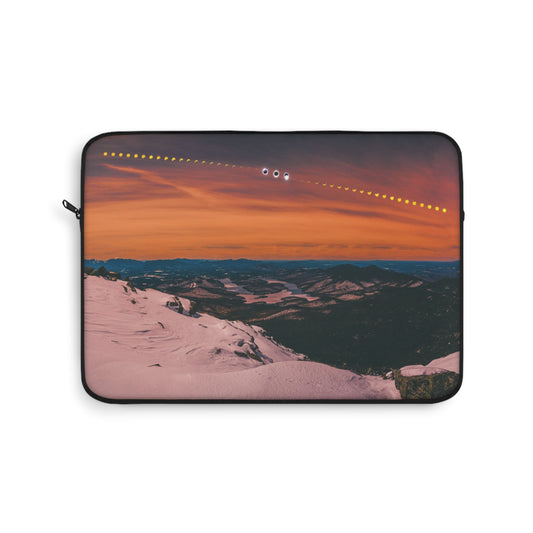 Laptop Sleeve - 2024 Solar Eclipse Timelapse over Lake Placid