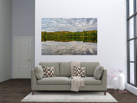 Autumn's Palette on the Pond Adirondack Print