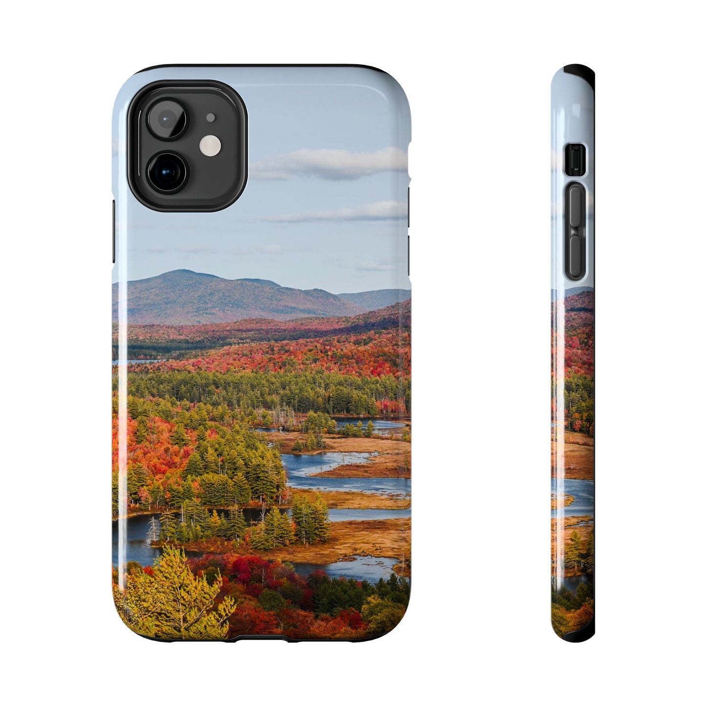 Impact Resistant Phone Case - Autumn Mountains & River