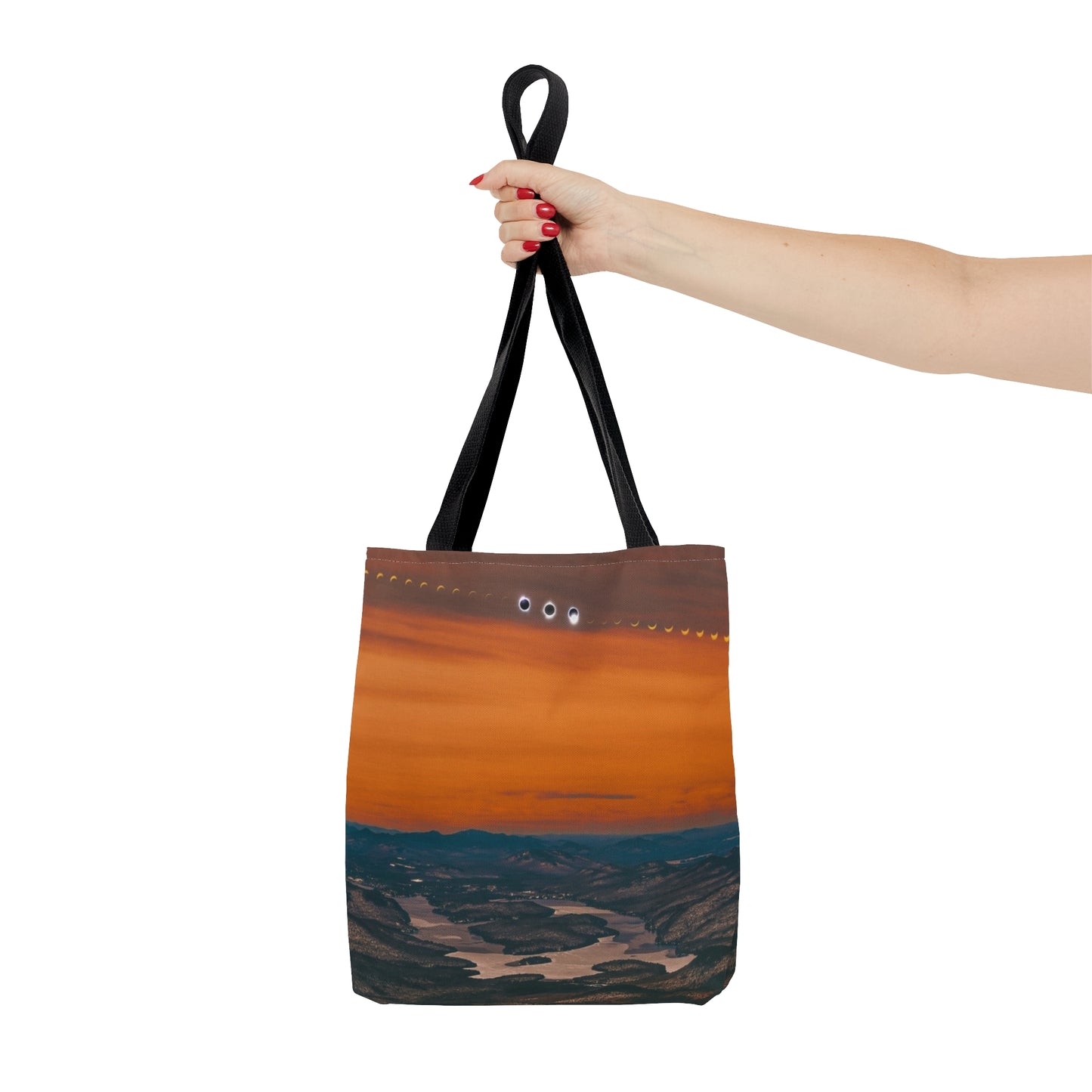 Tote Bag - 2024 Solar Eclipse over Lake Placid