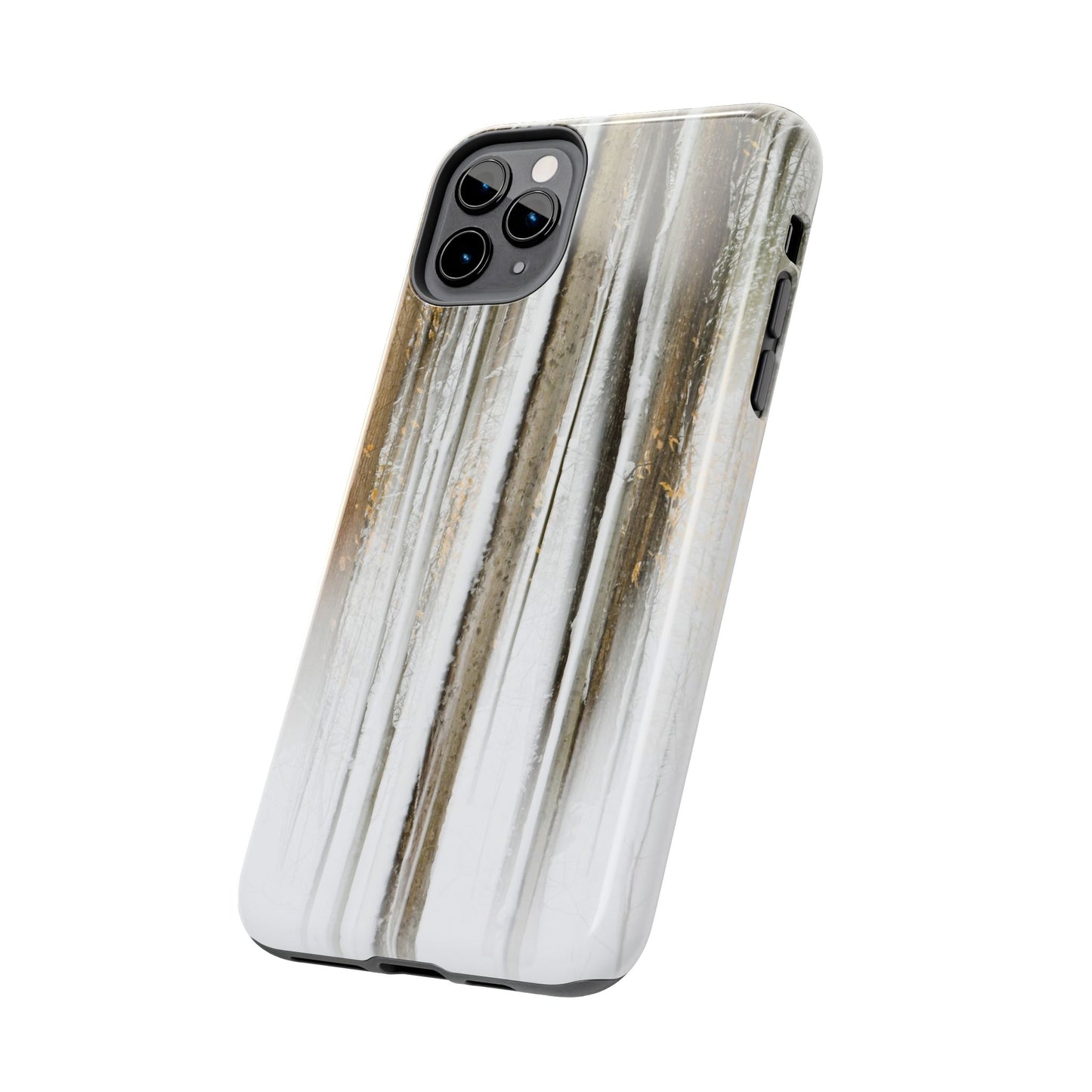 Impact Resistant Phone Case - Abstract Winter Forest