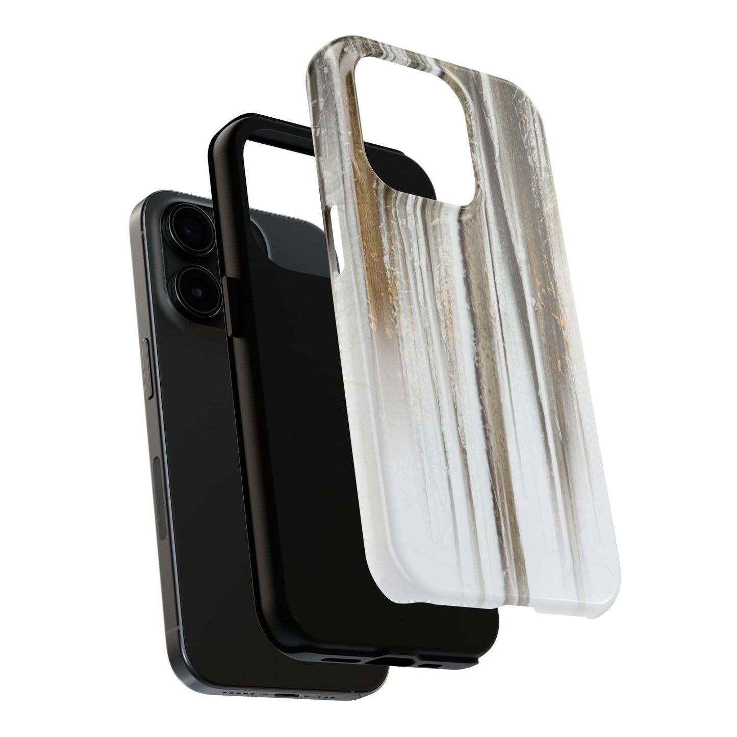 Impact Resistant Phone Case - Abstract Winter Forest