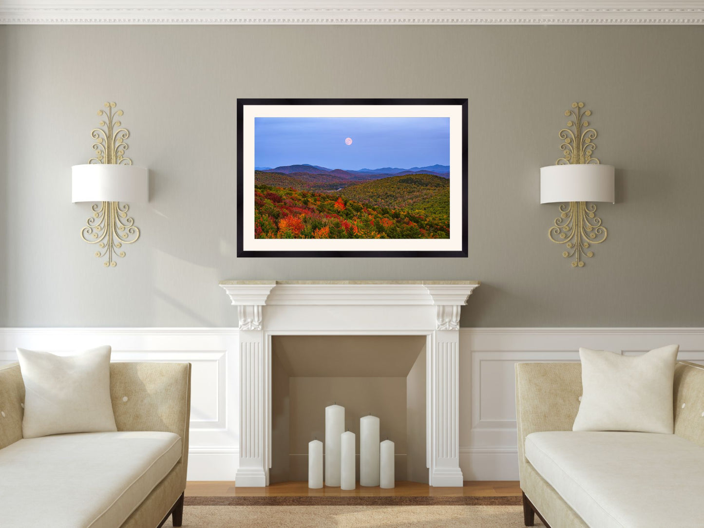 Harvest Moonrise from Buck Mountain