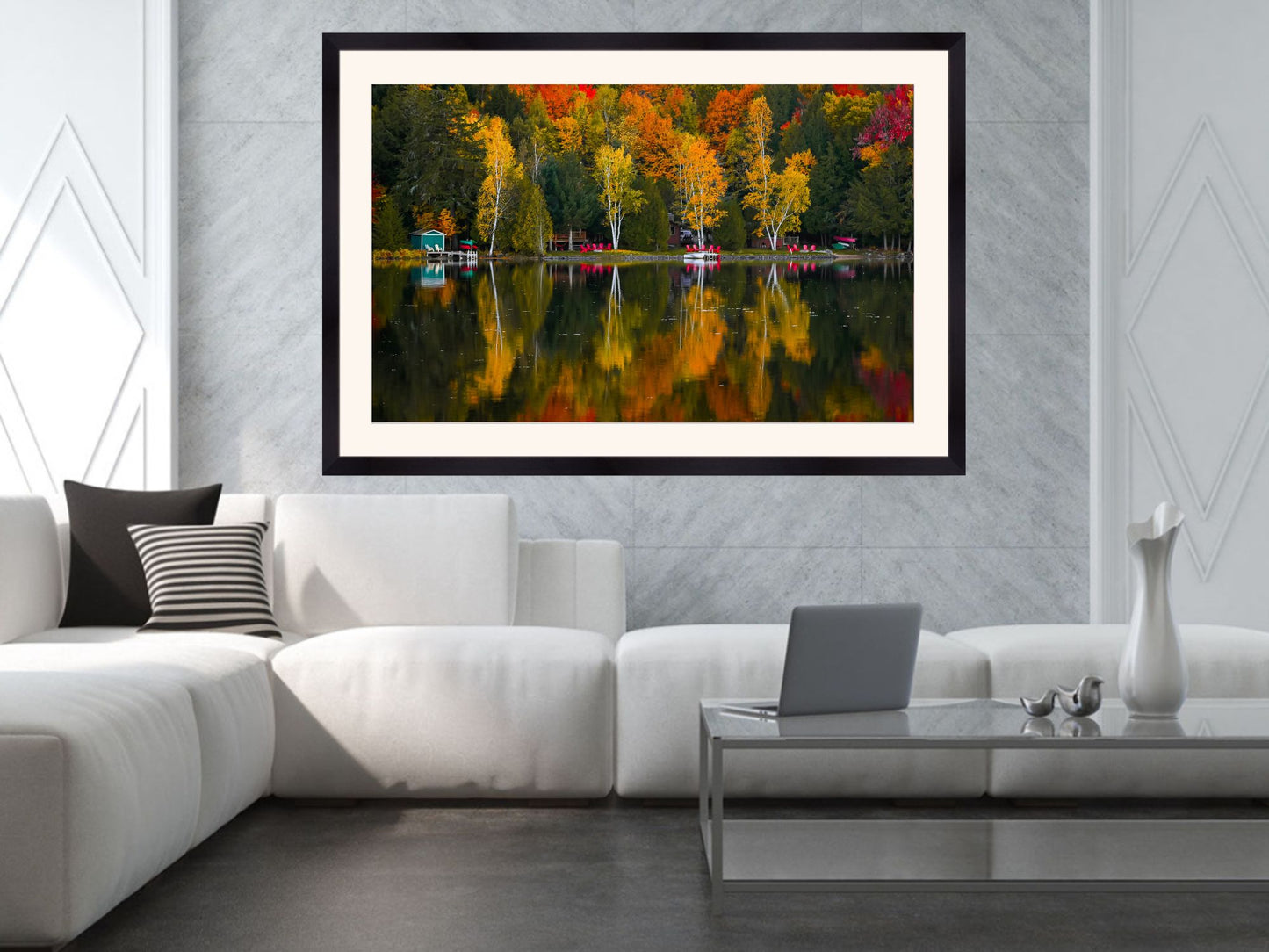 Fall's Beauty on Lake Colby Adirondack print