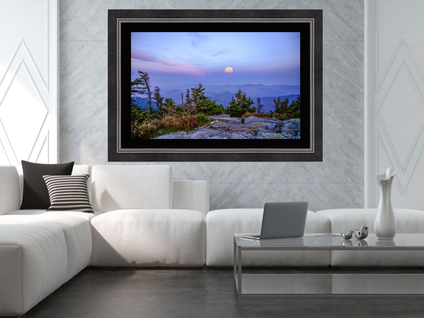 Harvest Moonrise from Whiteface Mountain print