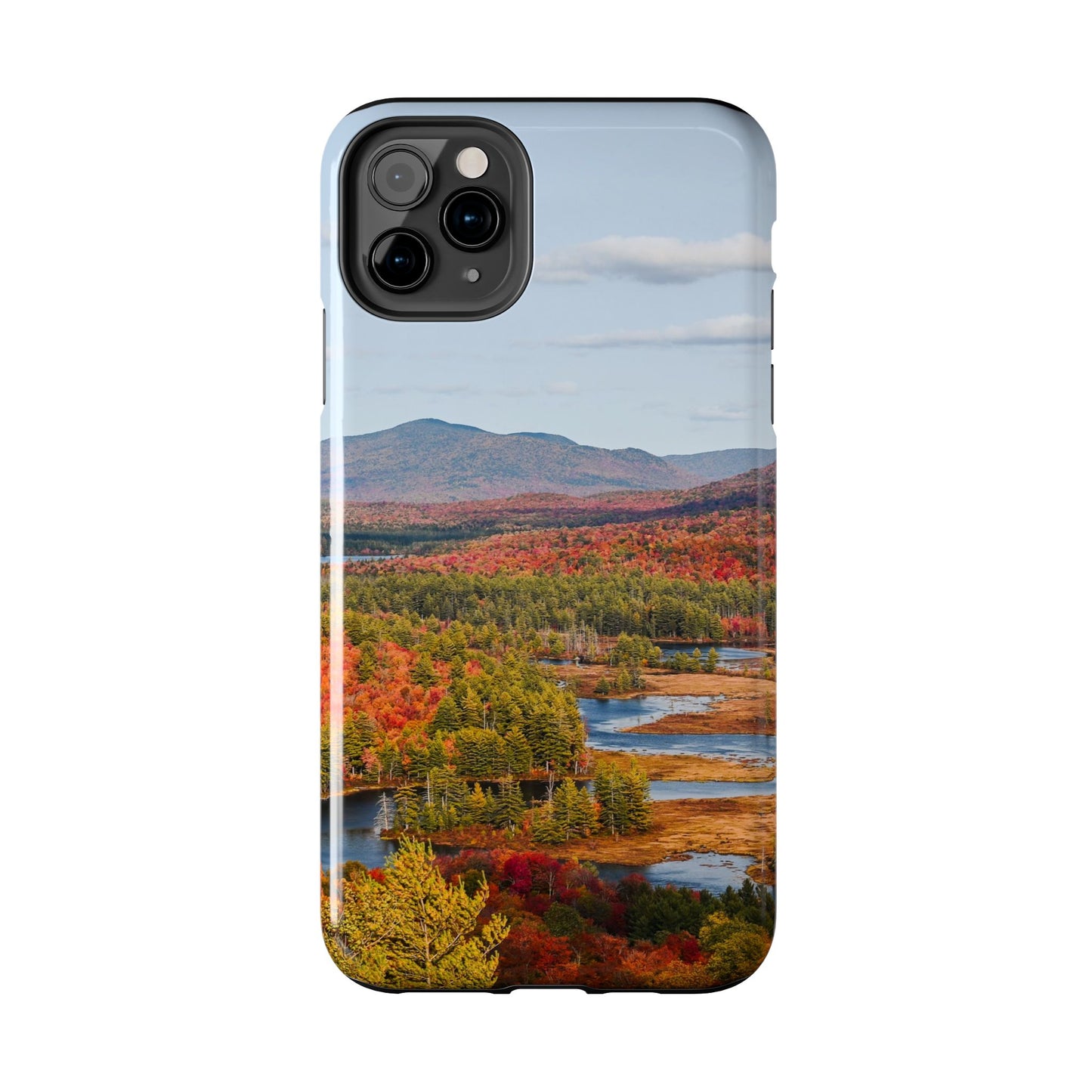 Impact Resistant Phone Case - Autumn Mountains & River