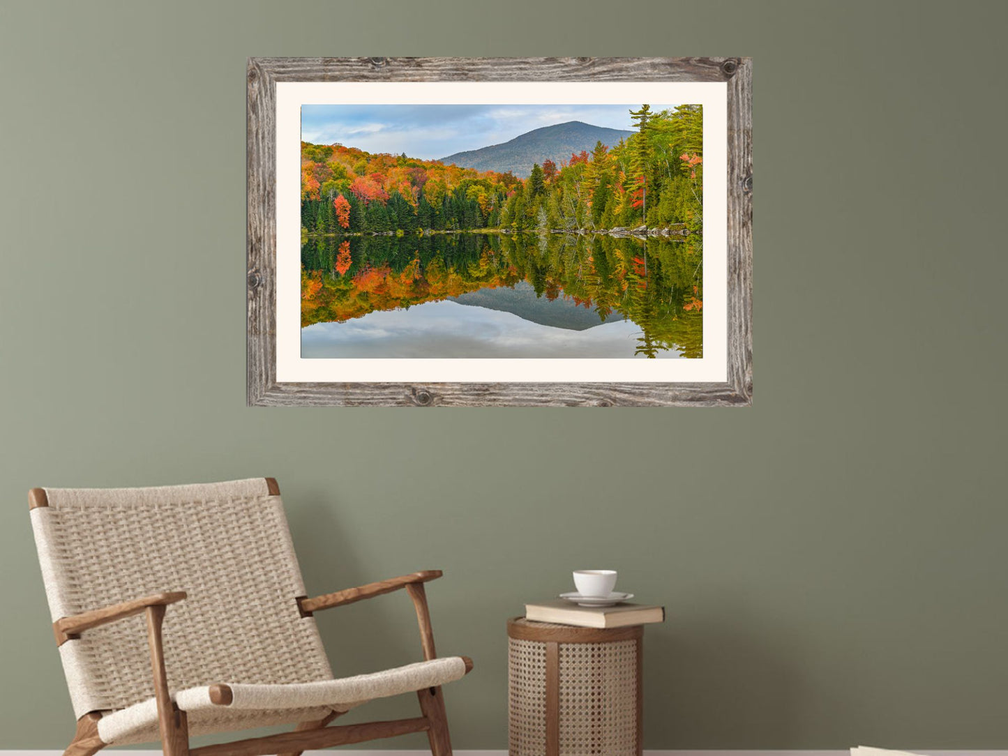 October Reflections at Heart Lake Adirondack prin