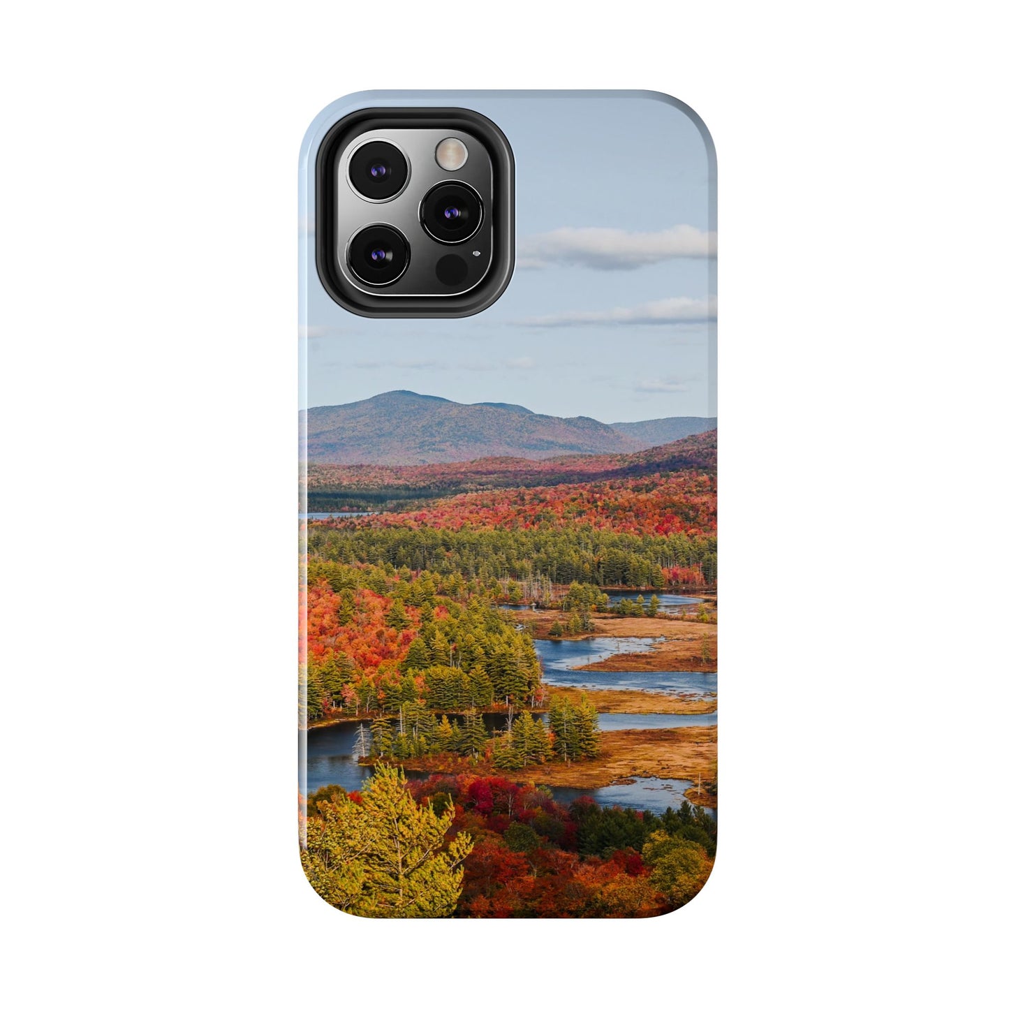 Impact Resistant Phone Case - Autumn Mountains & River
