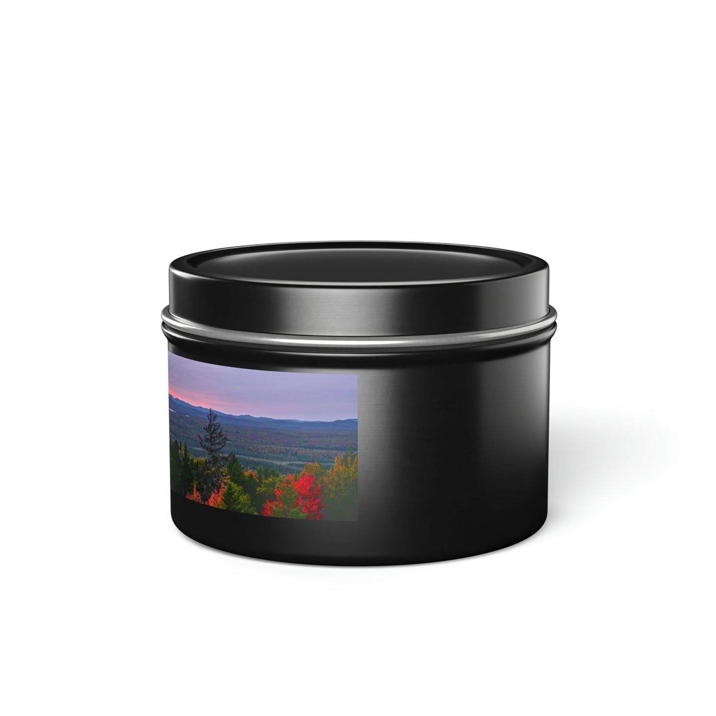 Autumn Sunset over Little Tupper Lake - Tin Candle