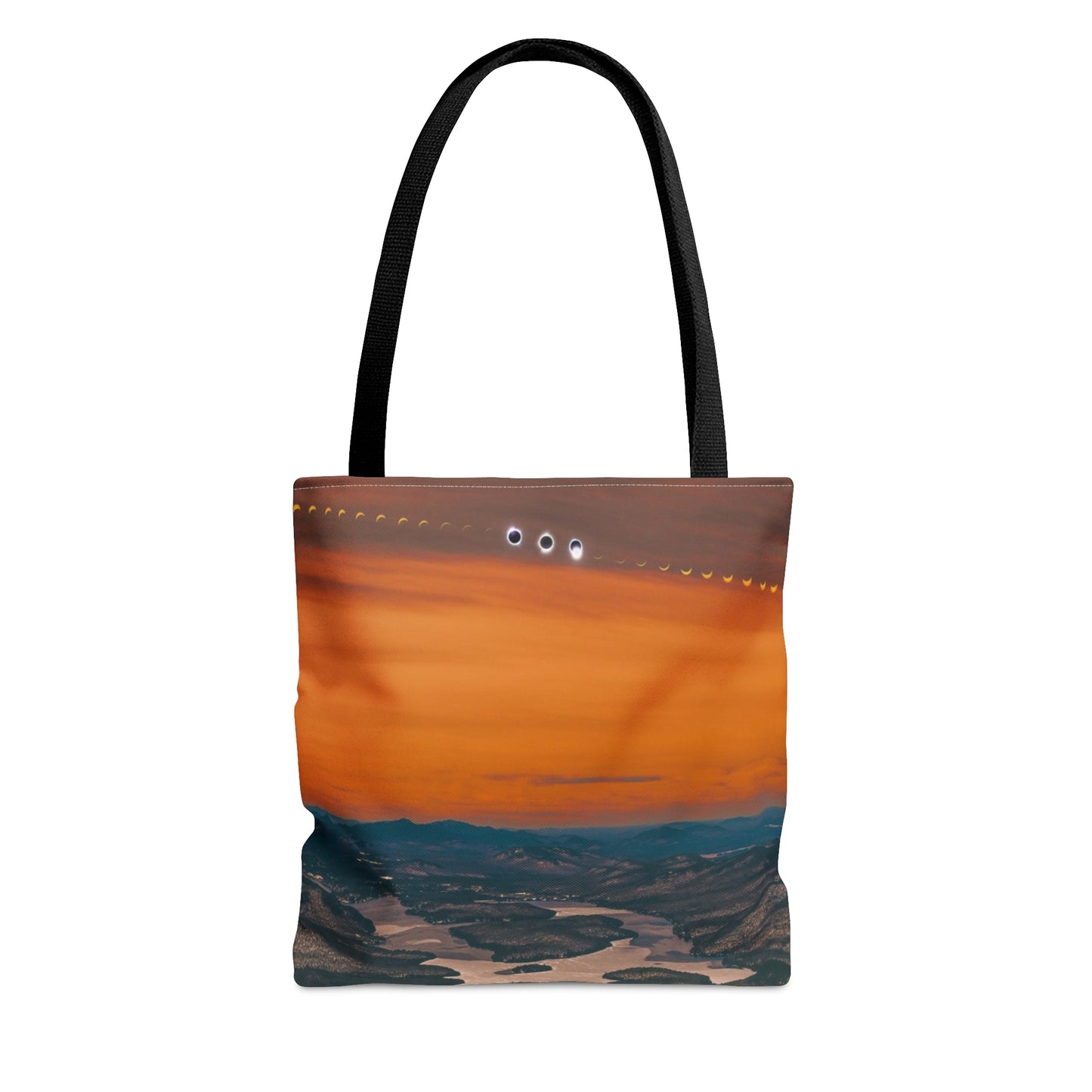 Tote Bag - 2024 Solar Eclipse over Lake Placid