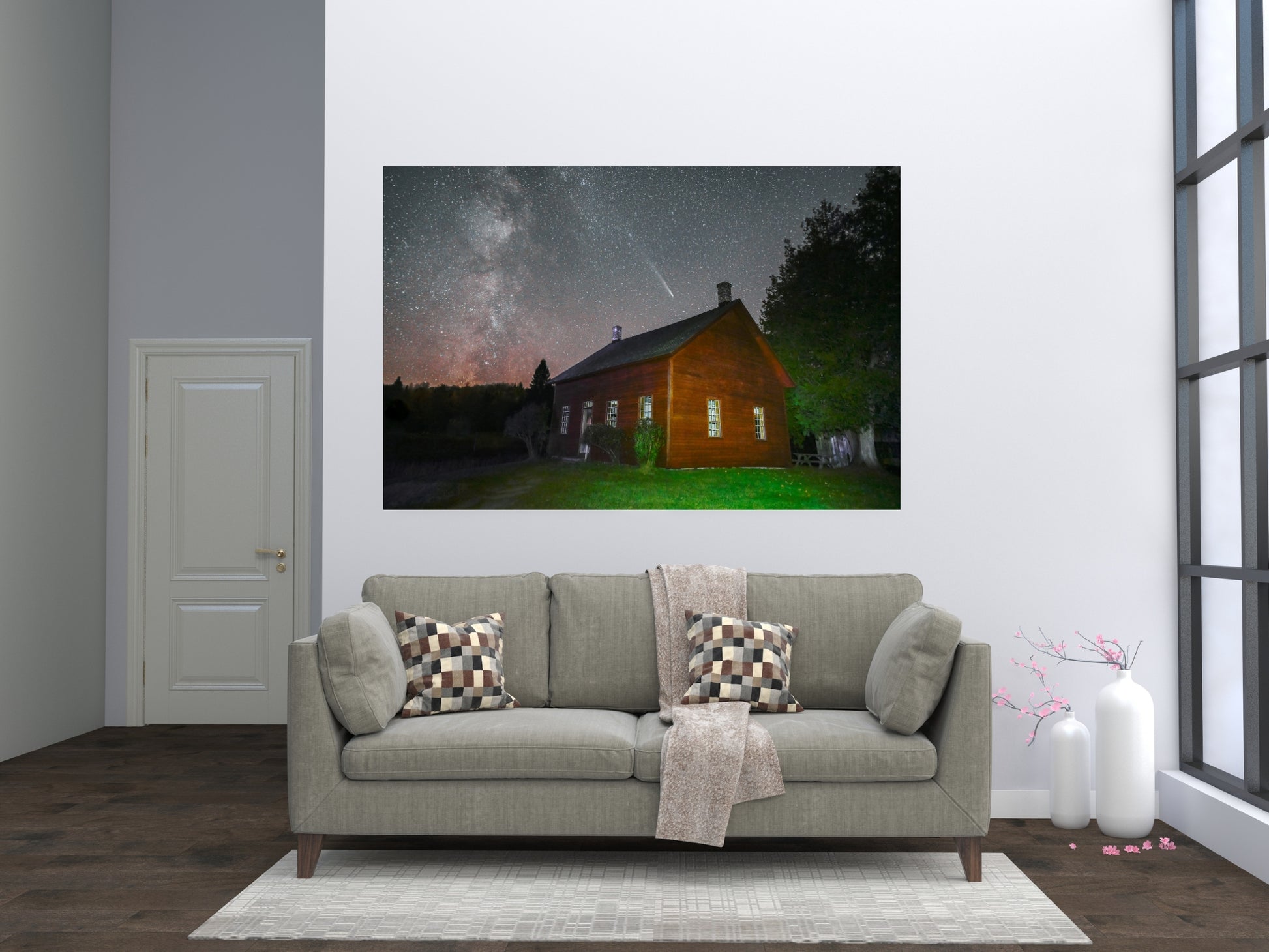 Historic John Brown Farm Below the Milky Way and Comet Tsuchinshan-ATLAS