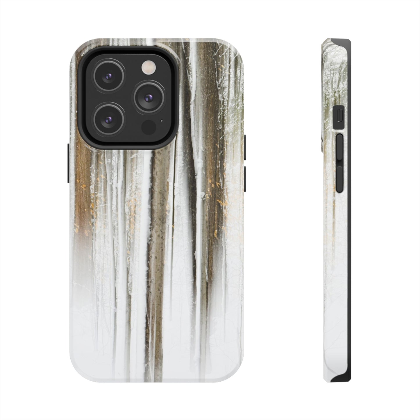 Impact Resistant Phone Case - Abstract Winter Forest