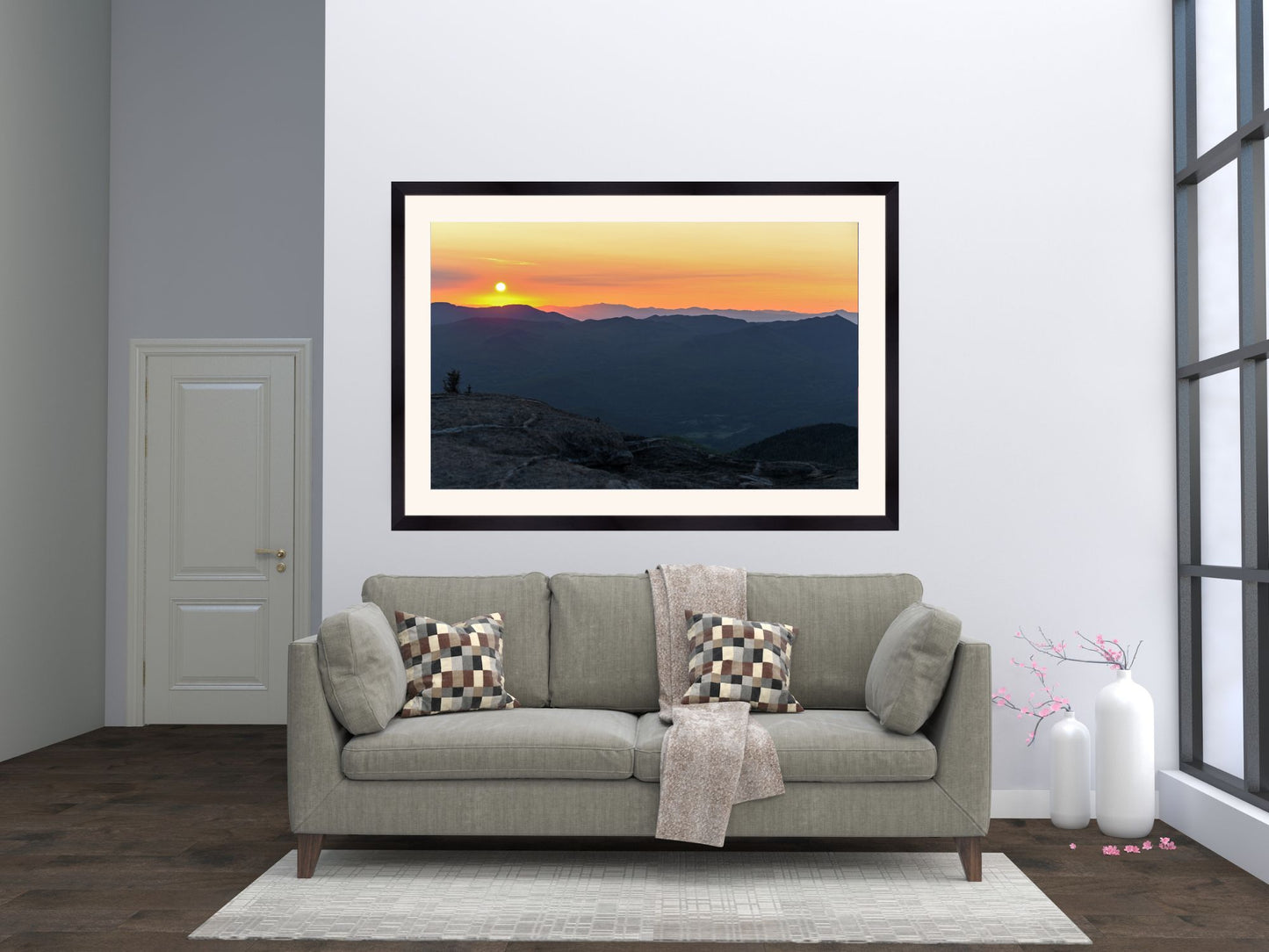 Sunrise on the Adirondack mountains