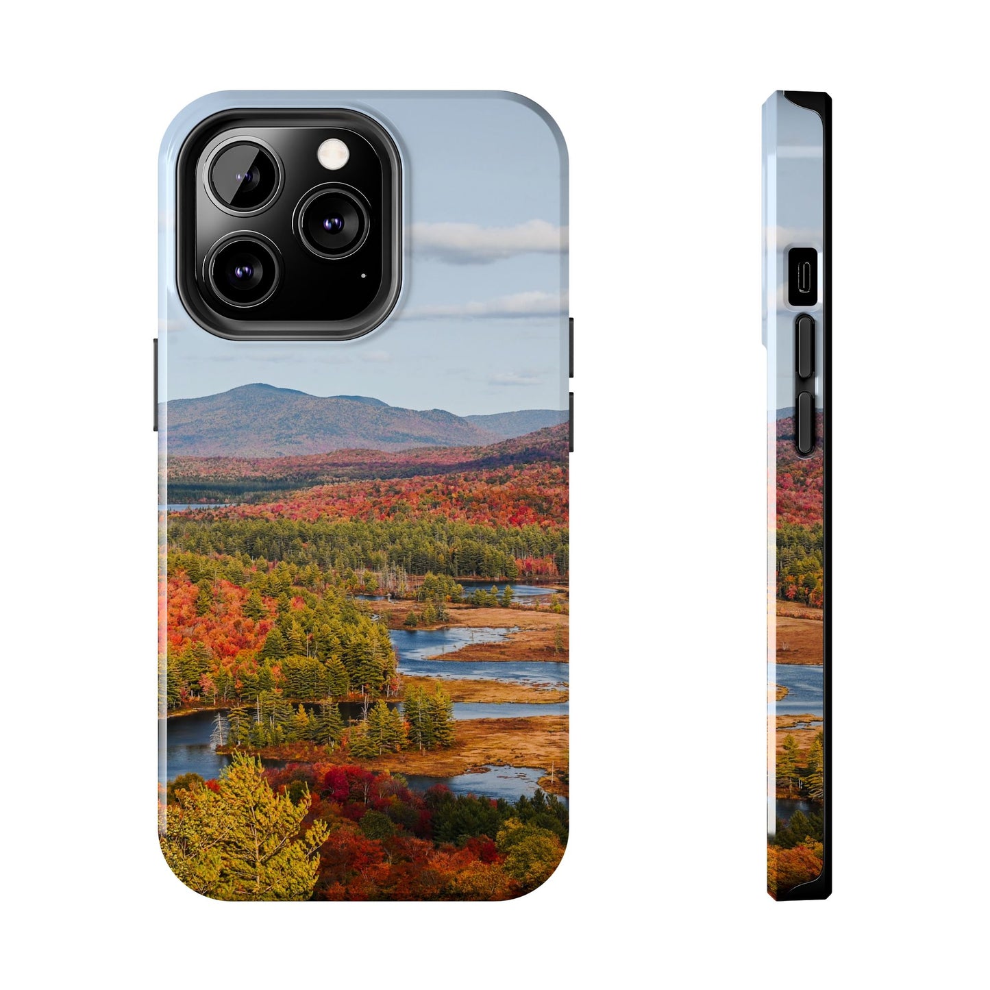 Impact Resistant Phone Case - Autumn Mountains & River