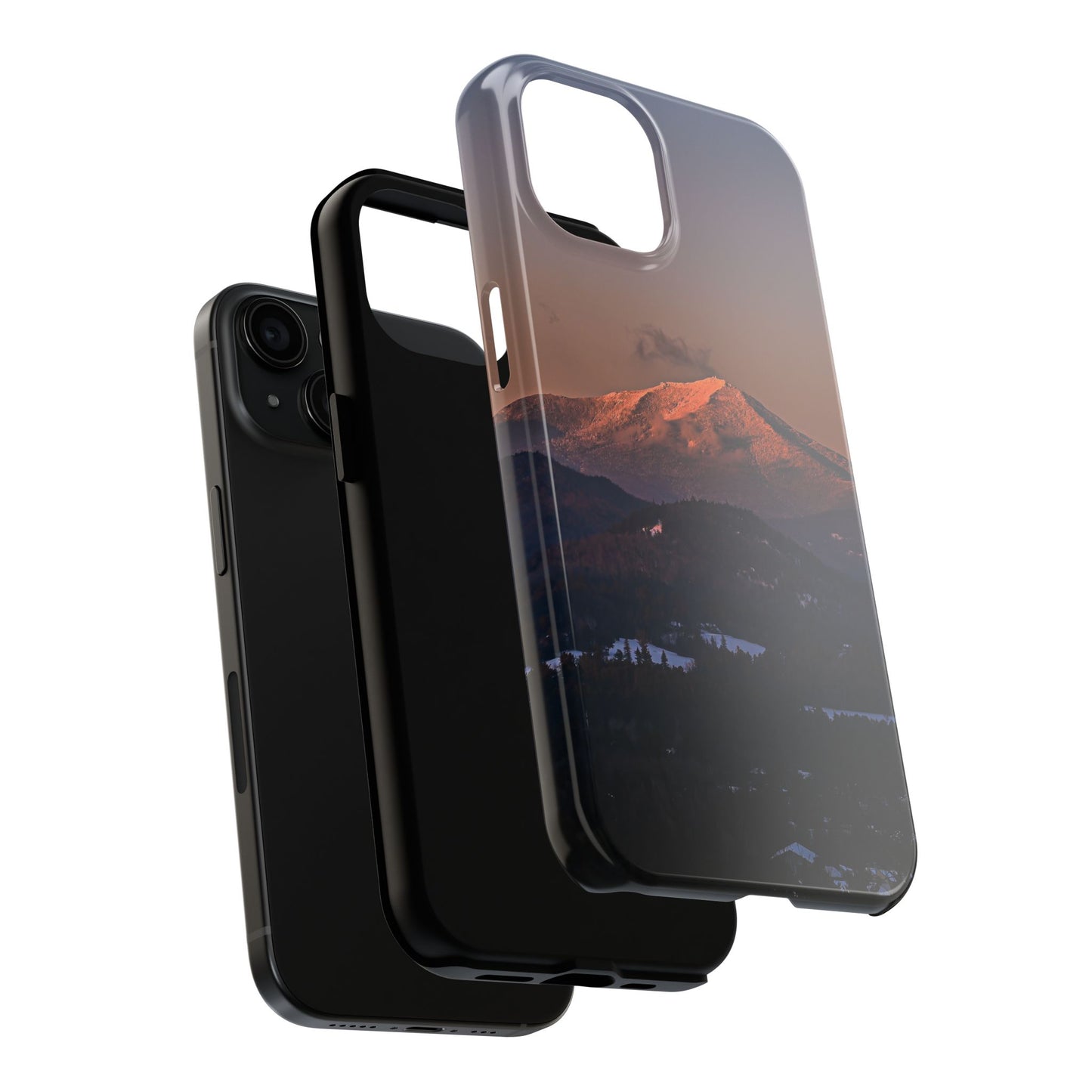 Impact Resistant Phone Case - Sundown in a Mountain Town