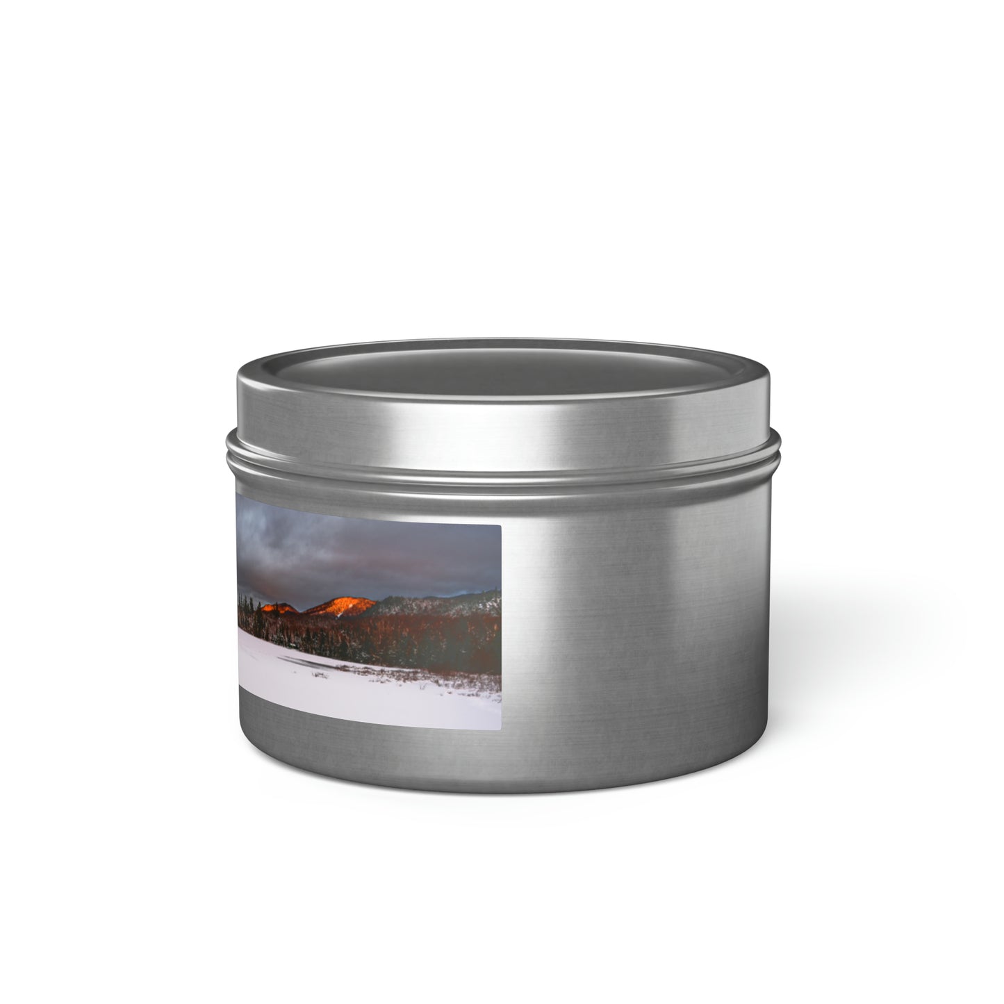 Winter Adirondack Alpenglow - Tin Candle