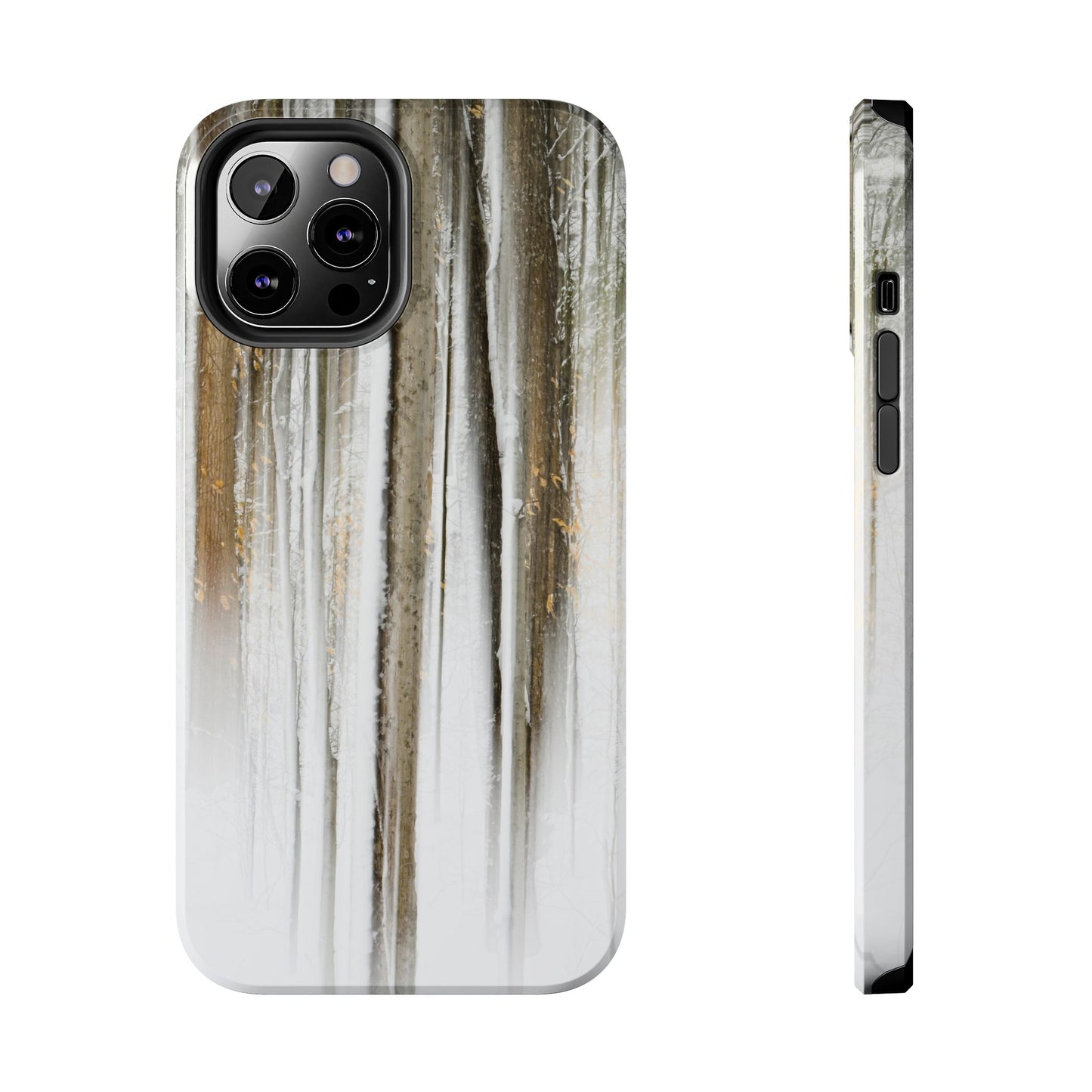 Impact Resistant Phone Case - Abstract Winter Forest