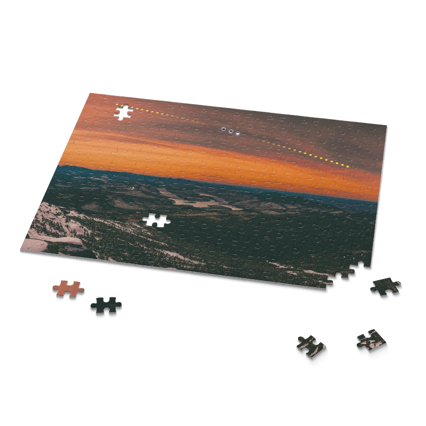 Puzzle - 2024 Solar Eclipse Timelapse over Lake Placid