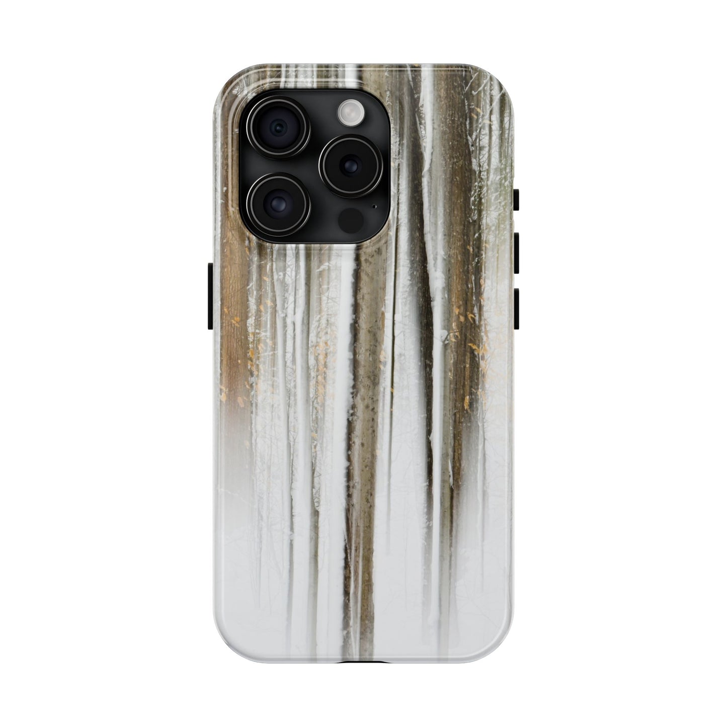 Impact Resistant Phone Case - Abstract Winter Forest