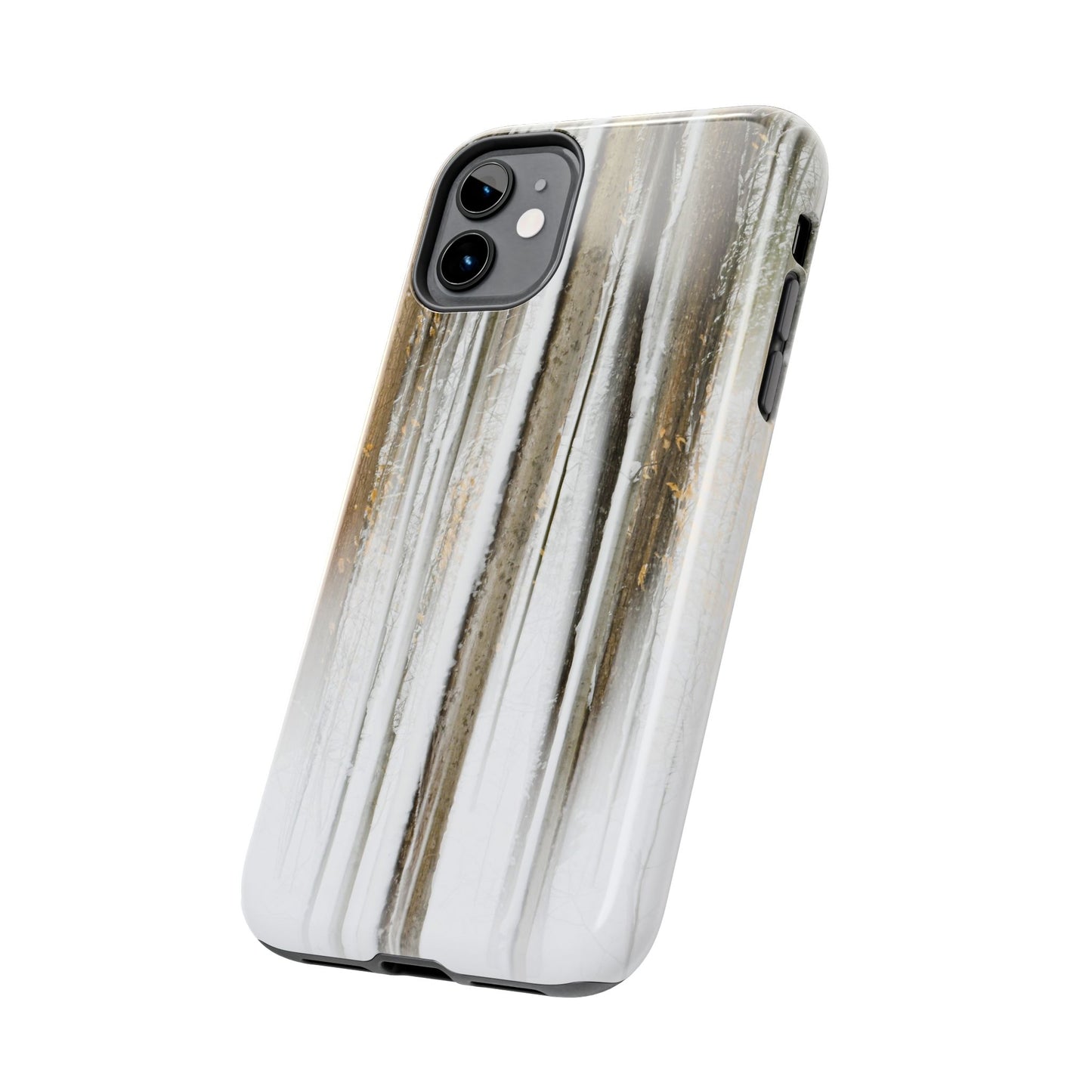 Impact Resistant Phone Case - Abstract Winter Forest