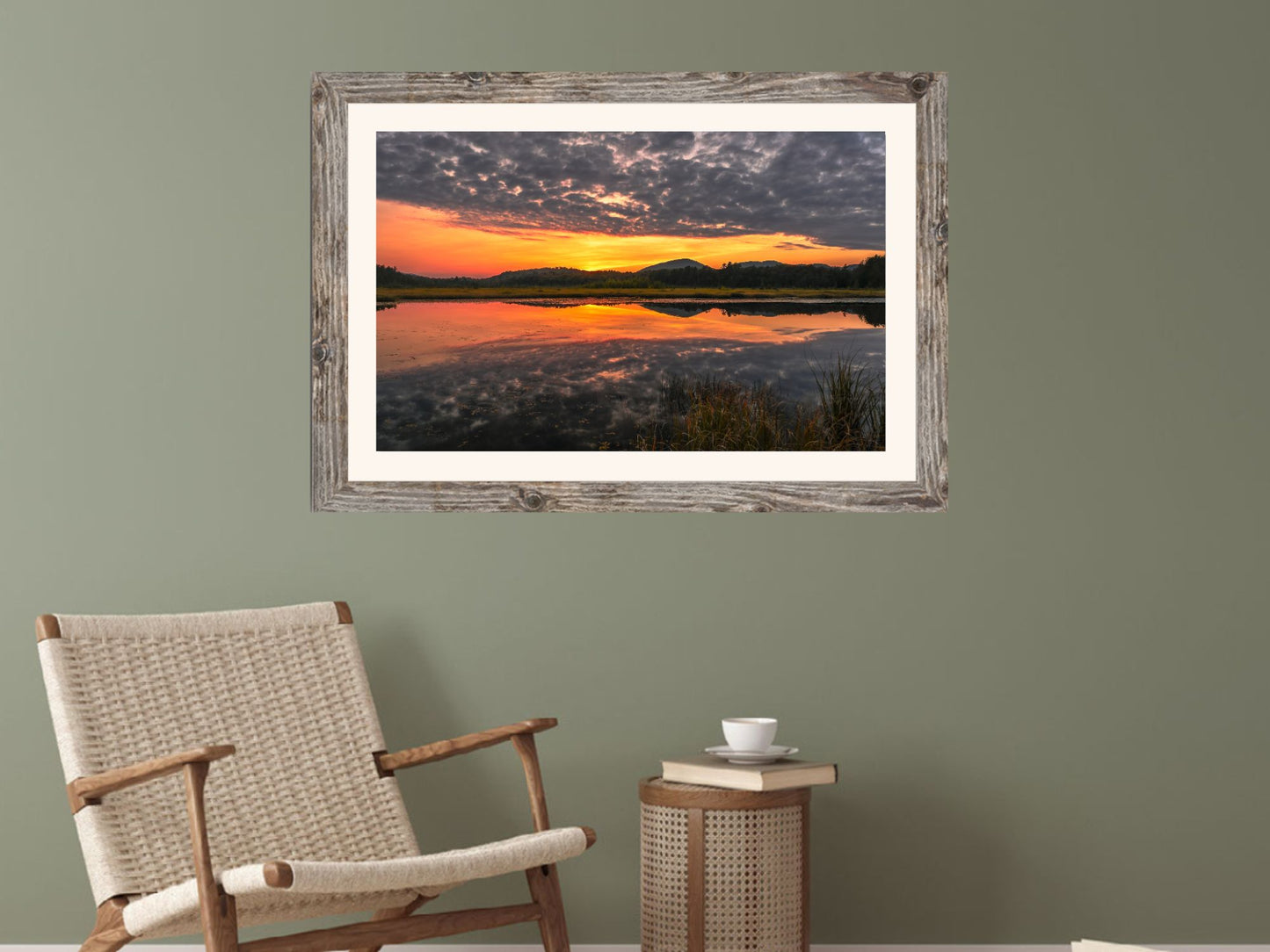 A Golden Sunset at Barnum Pond, Adirondack Mountains 