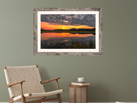 A Golden Sunset at Barnum Pond, Adirondack Mountains