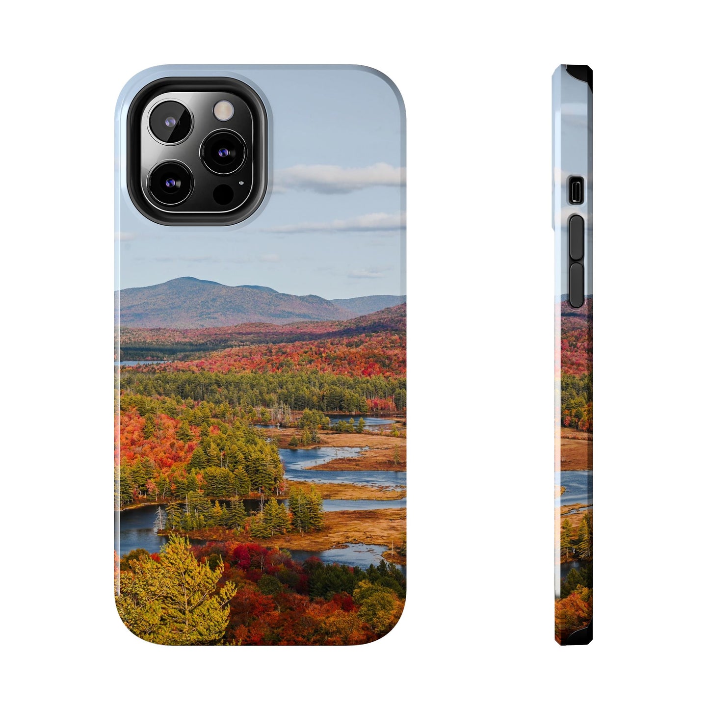 Impact Resistant Phone Case - Autumn Mountains & River