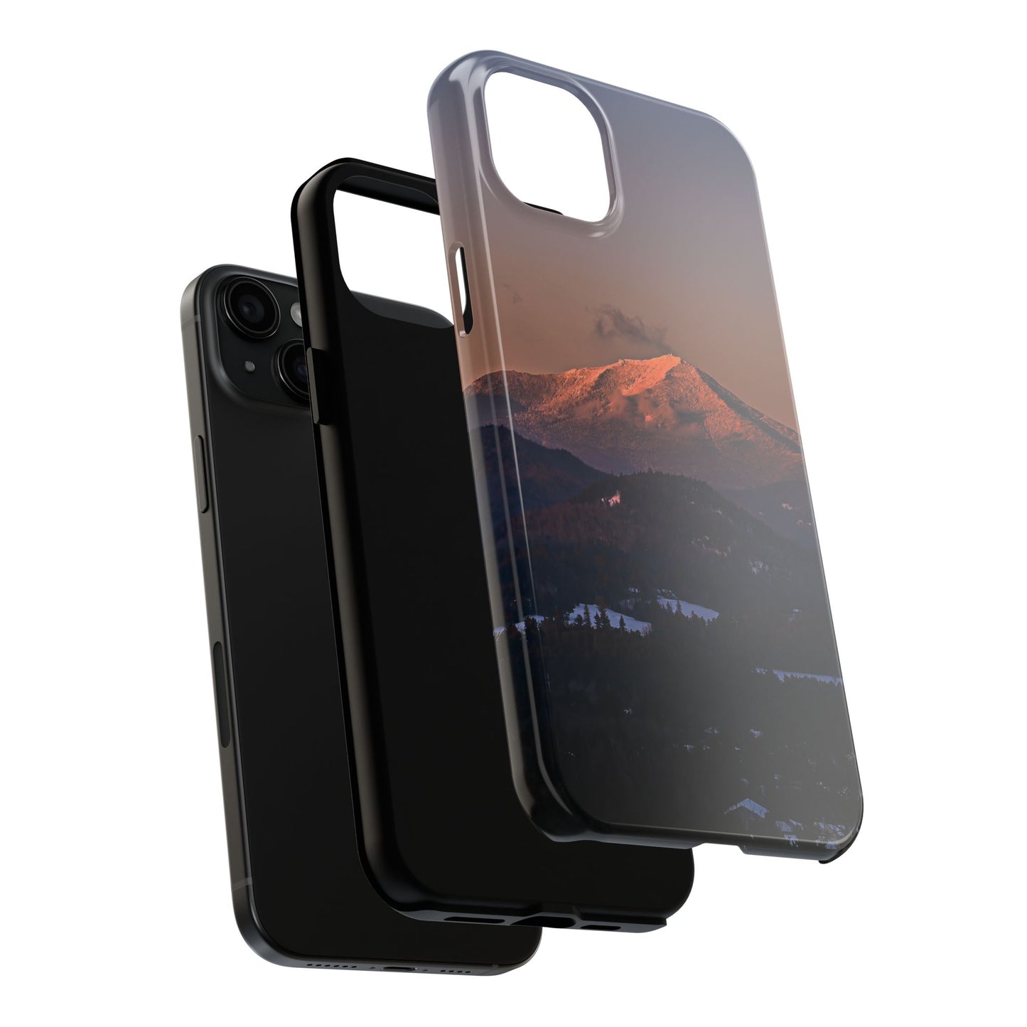 Impact Resistant Phone Case - Sundown in a Mountain Town