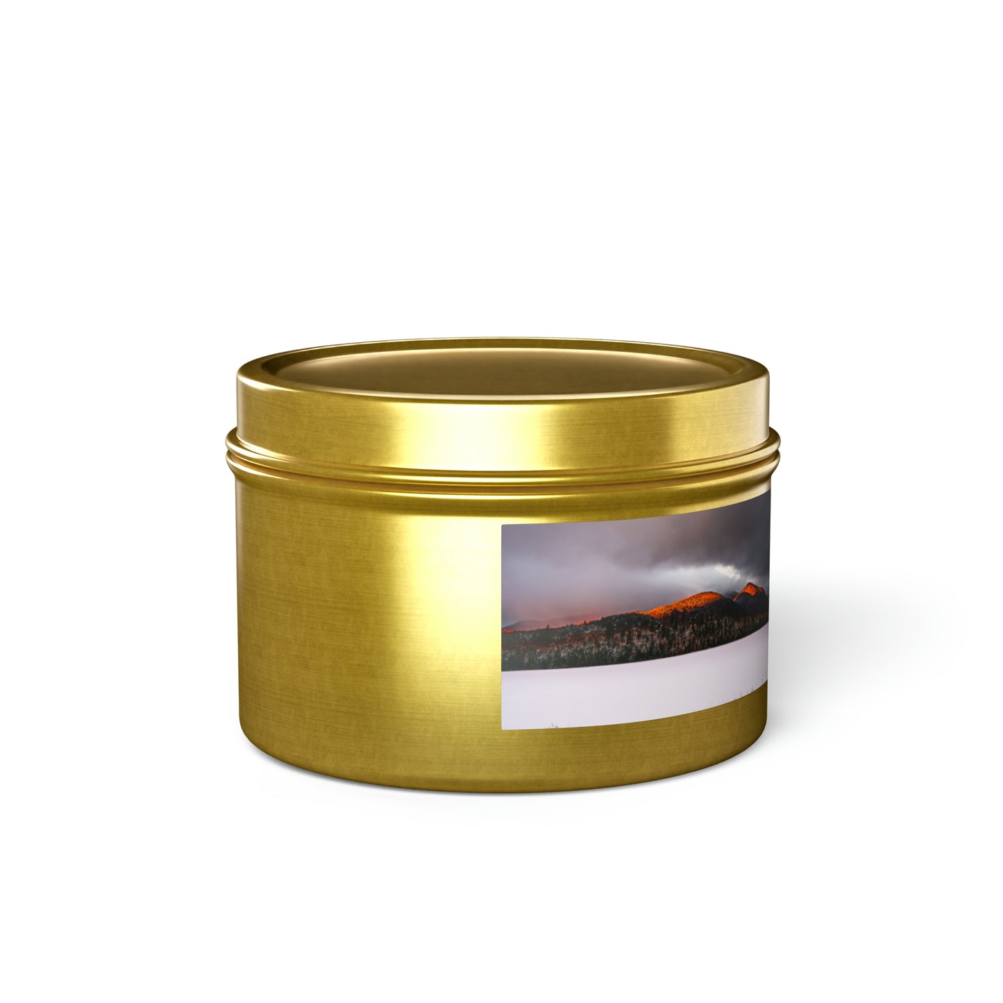 Winter Adirondack Alpenglow - Tin Candle