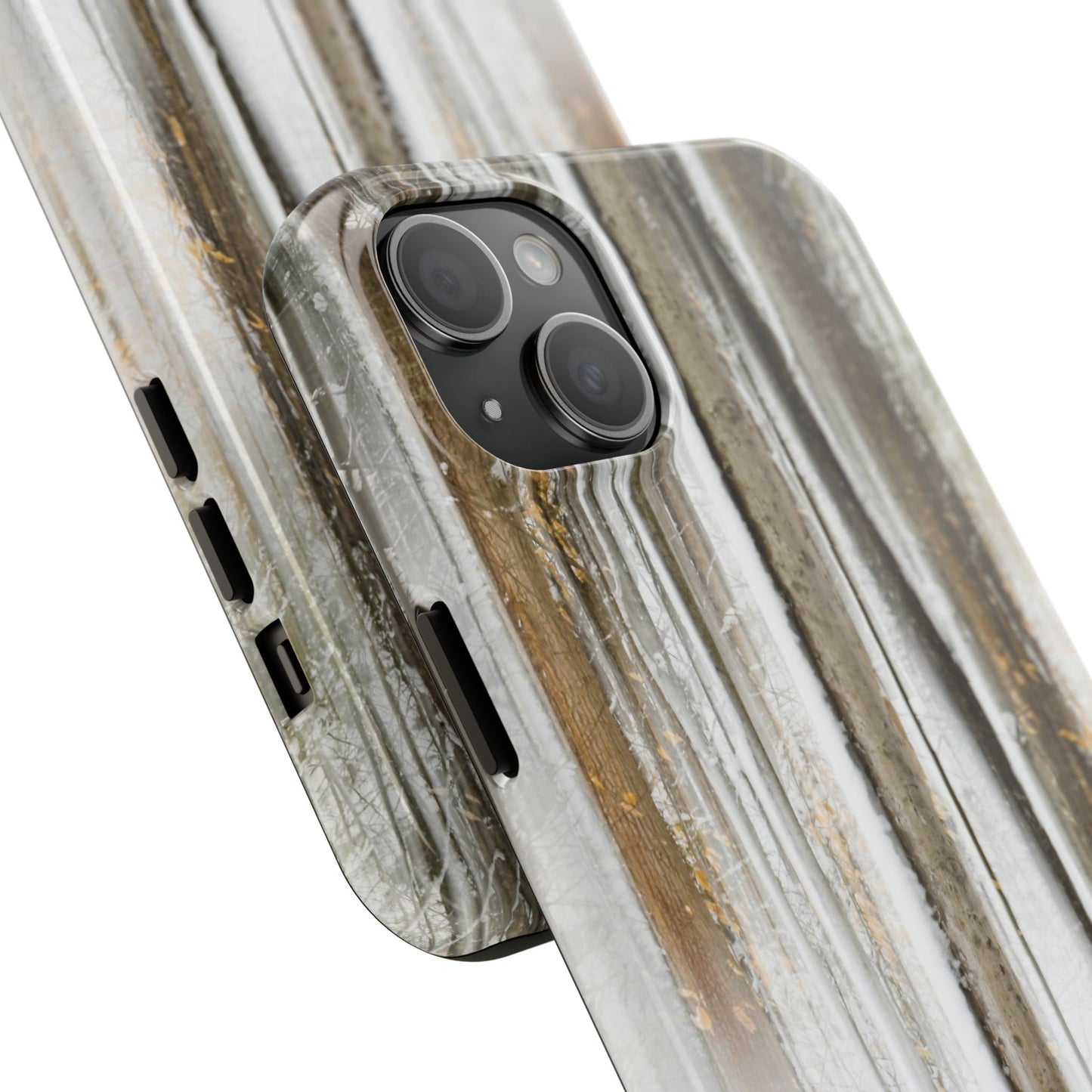 Impact Resistant Phone Case - Abstract Winter Forest
