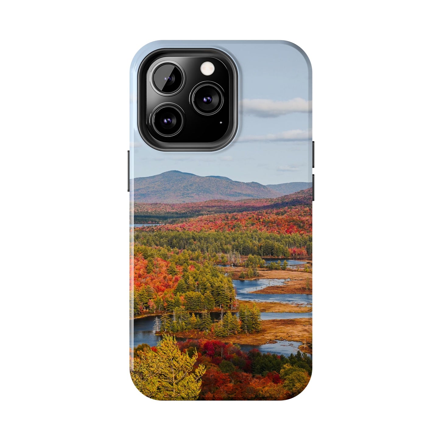Impact Resistant Phone Case - Autumn Mountains & River