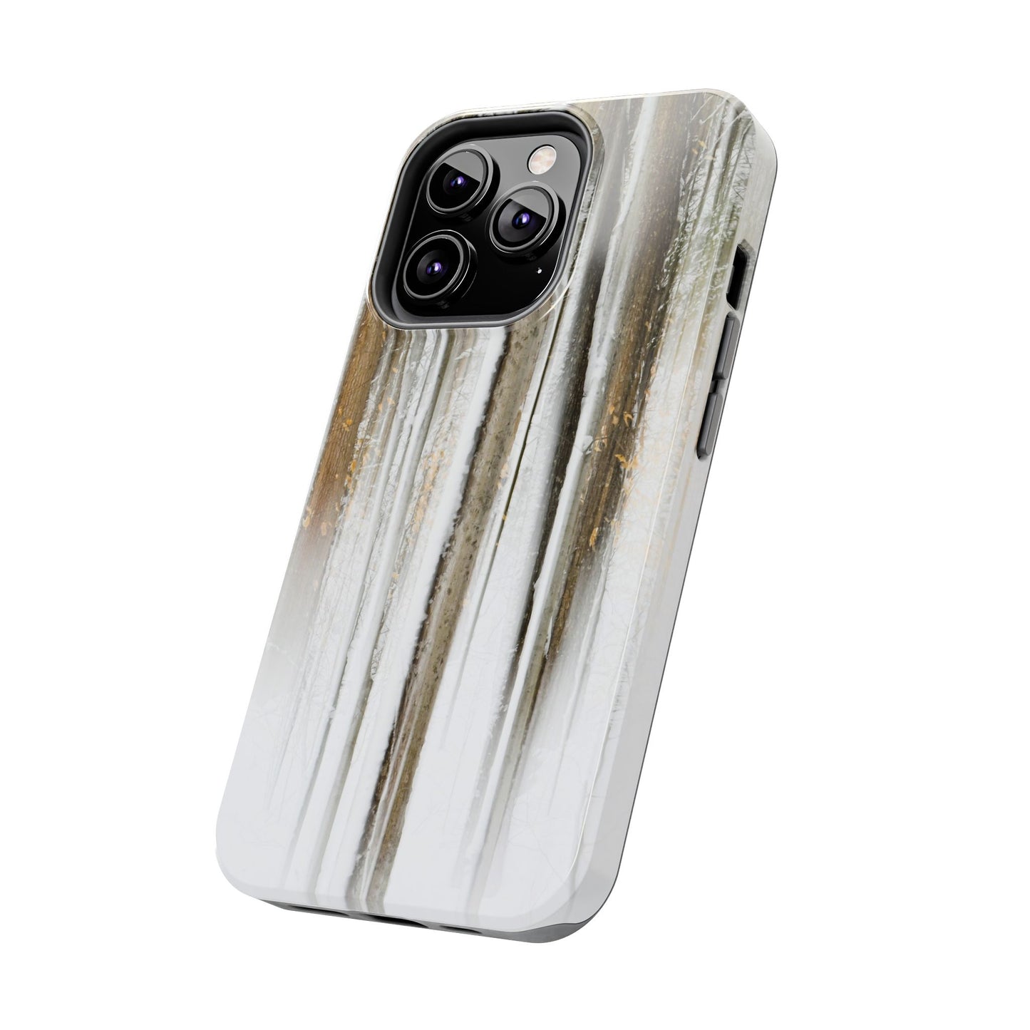 Impact Resistant Phone Case - Abstract Winter Forest