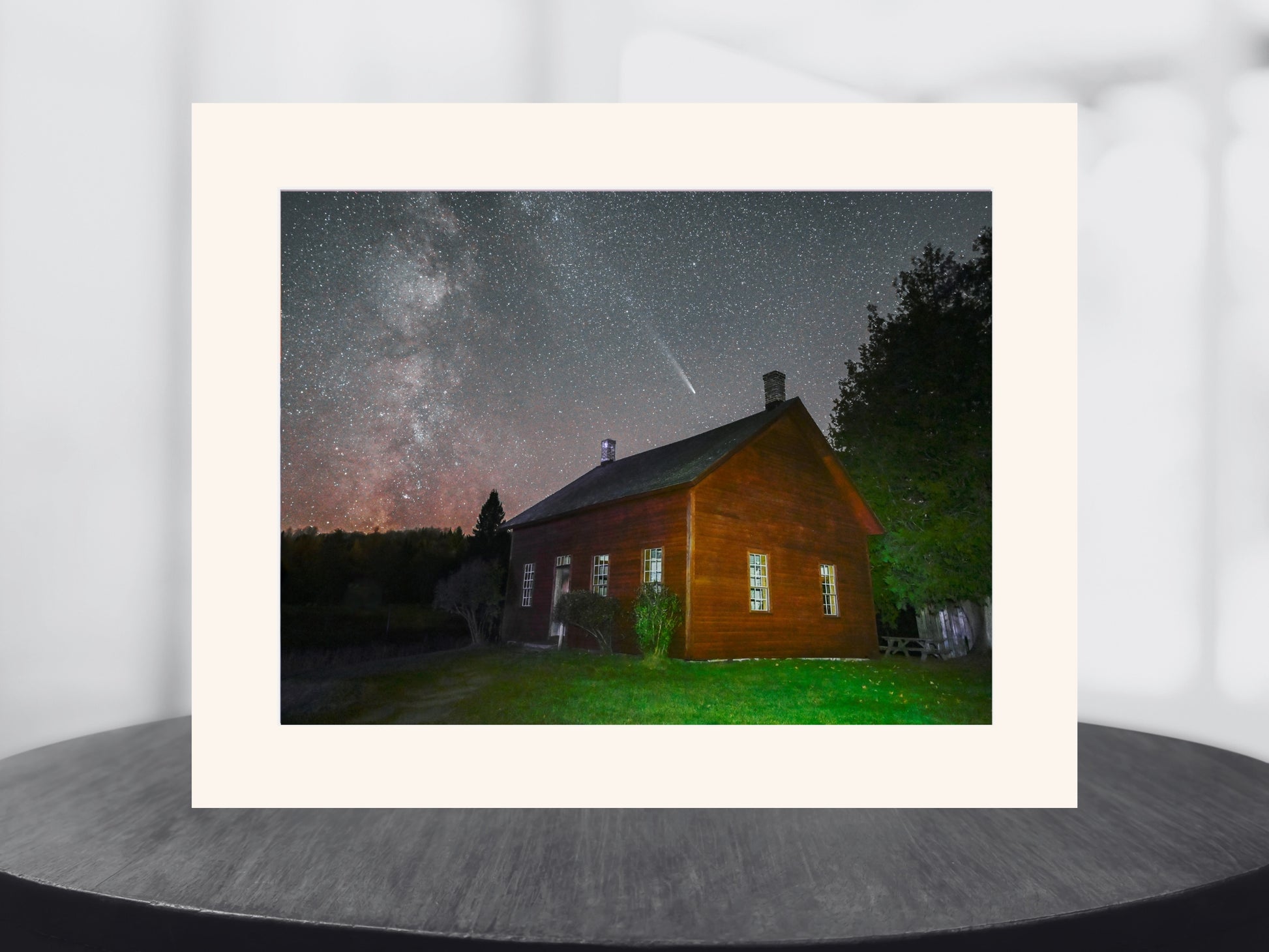 Historic John Brown Farm Below the Milky Way and Comet Tsuchinshan-ATLAS