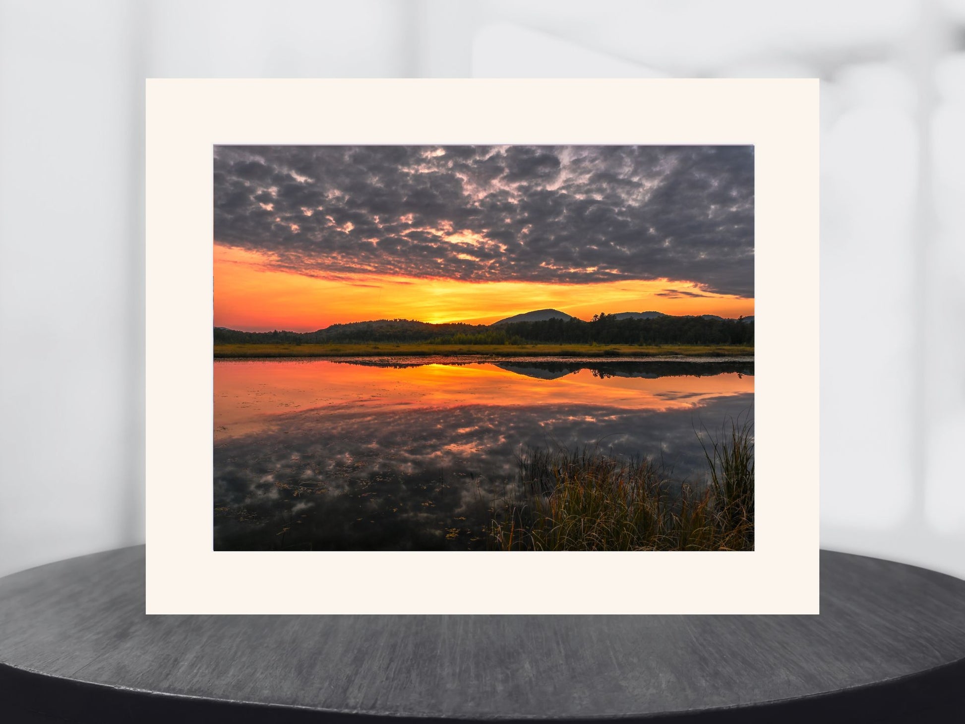 A Golden Sunset at Barnum Pond, Adirondack Mountains 