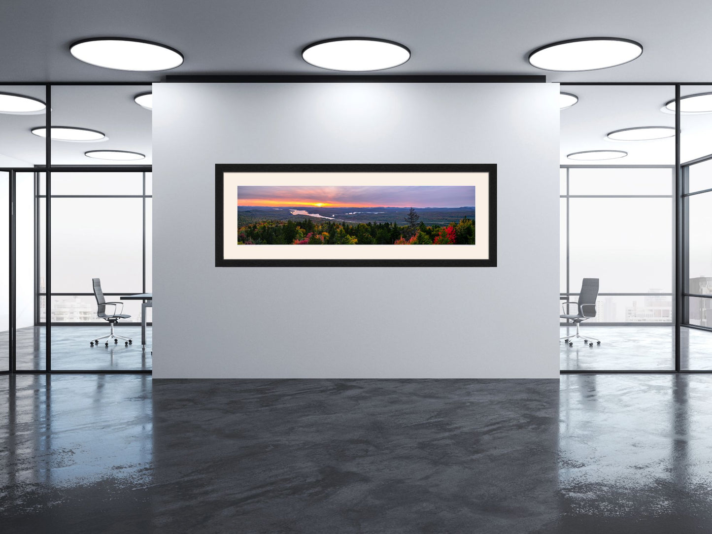 Autumn Sunset over Little Tupper Lake Panorama