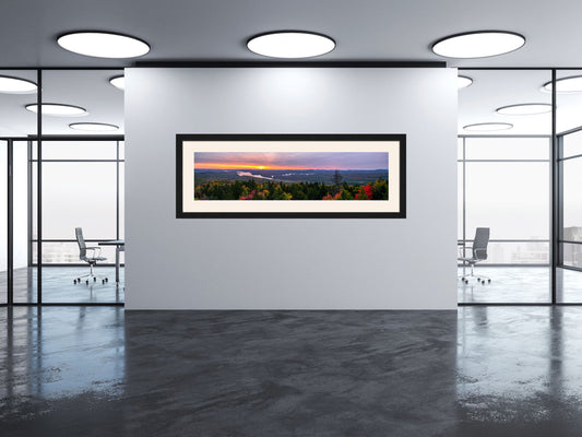 Autumn Sunset over Little Tupper Lake Panorama