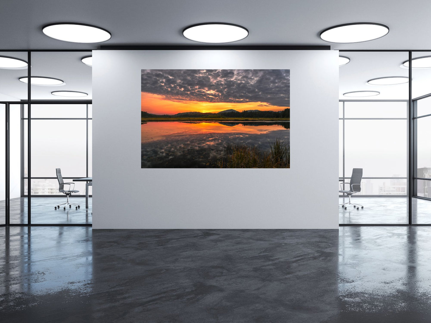 A Golden Sunset at Barnum Pond, Adirondack Mountains 