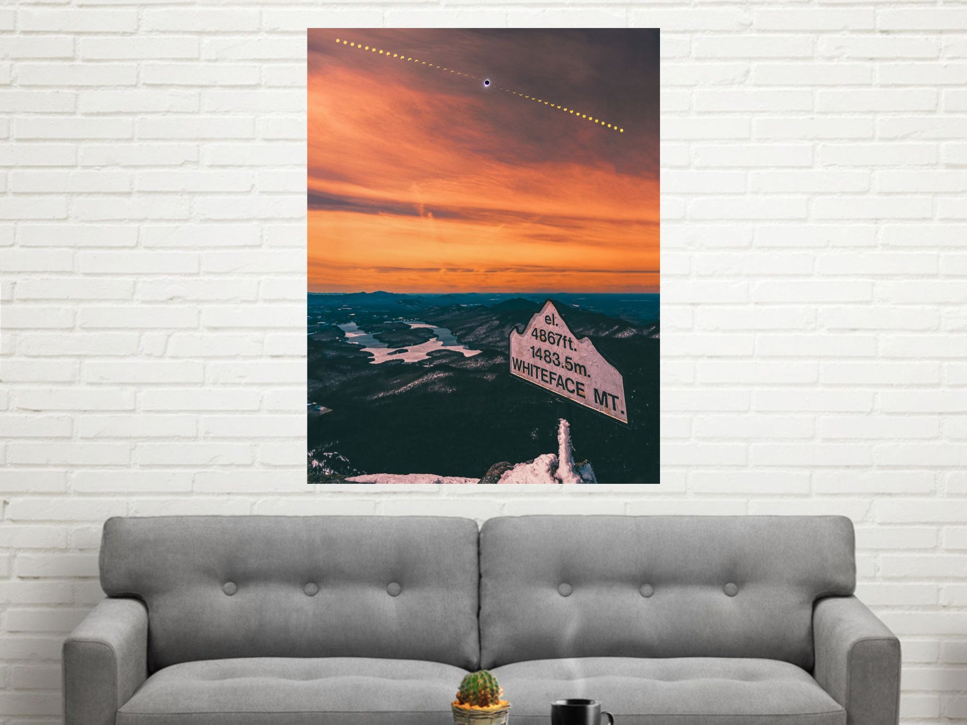 Print of 2024 Solar Eclipse Timelapse view from Whiteface
