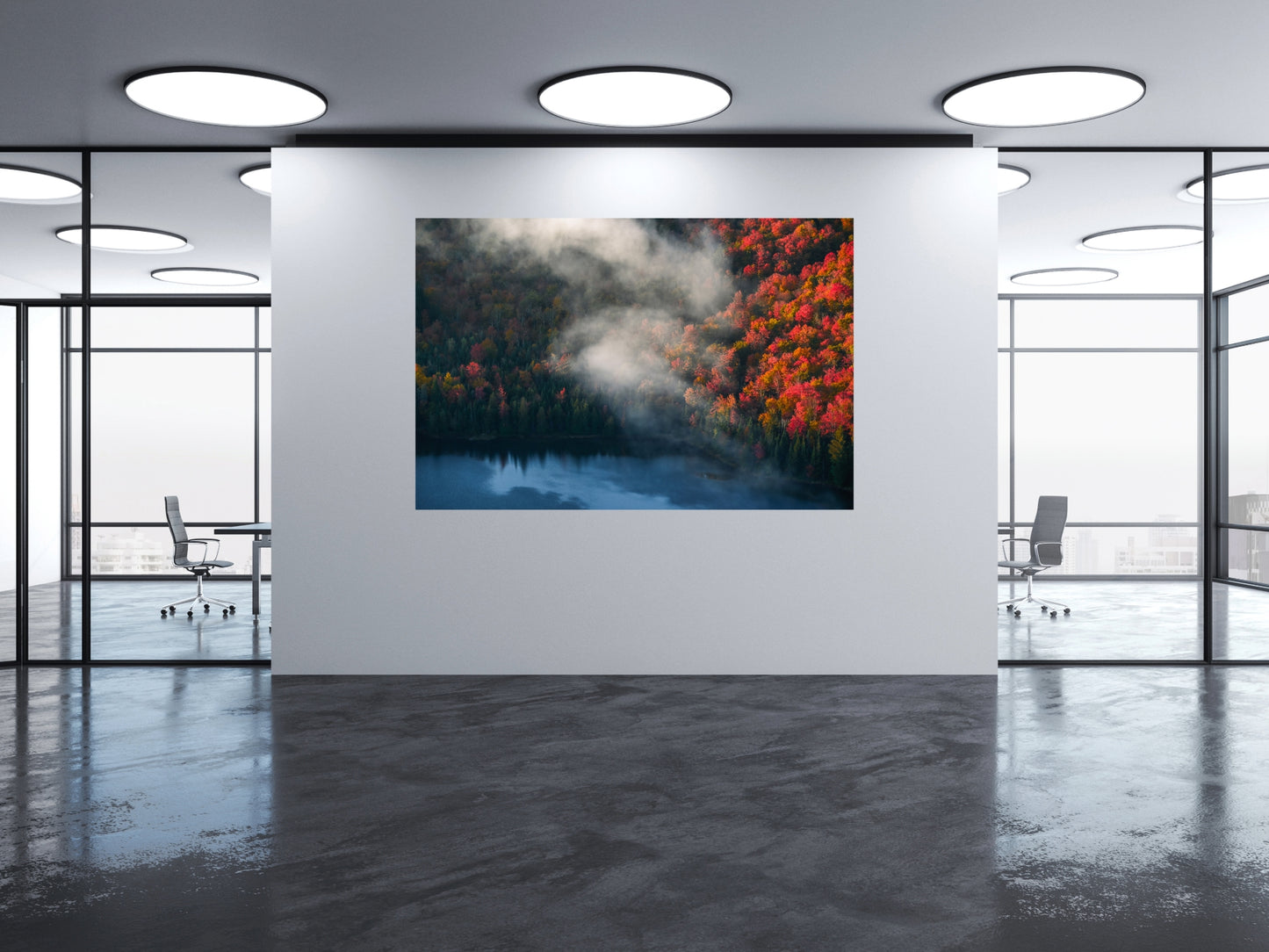 A Dance of Mist and Autumn Leaves in the Adirondack Mountains